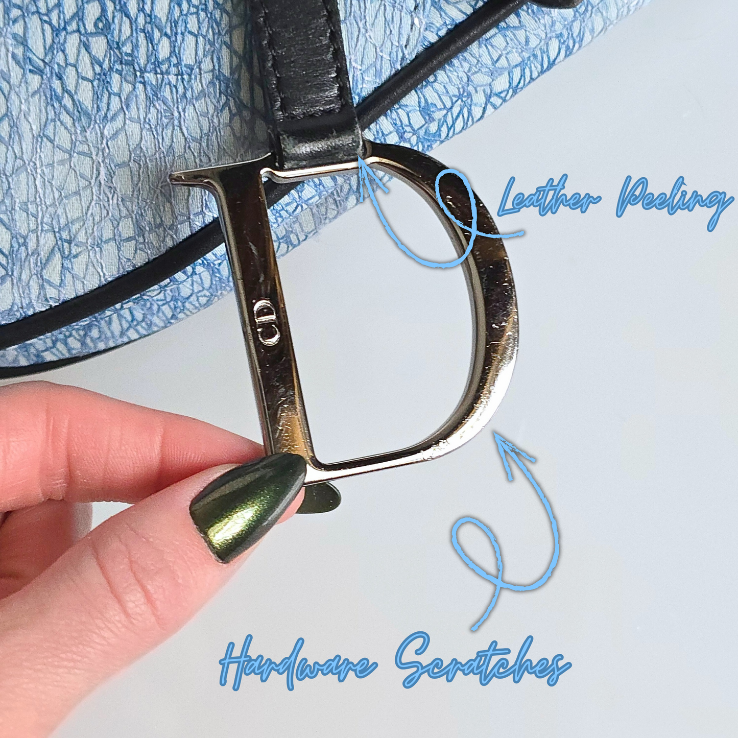 Dior Saddle Bag Denim Tye-Dye Sequin Filigree