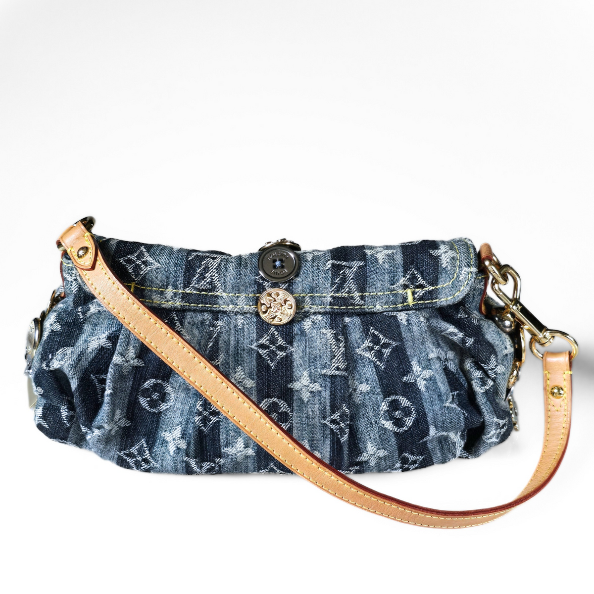 Louis Vuitton x Judy Blame Limited Edition Denim Raye Pleaty with Charms
