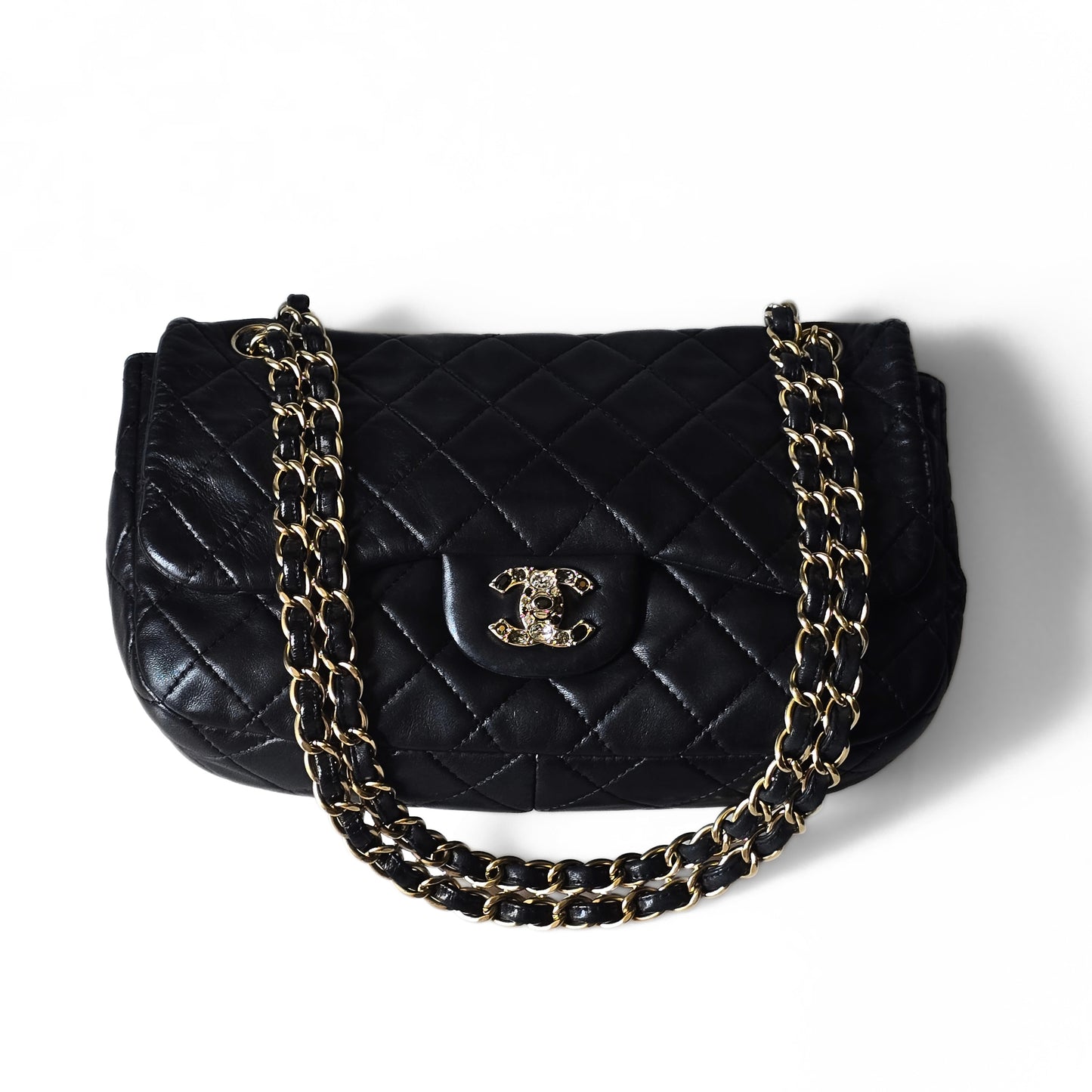 Chanel Precious Gem Turn Lock Single Flap Bag