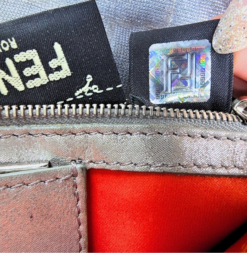 Fendi Baguette in Silver Glitter/Iridescent