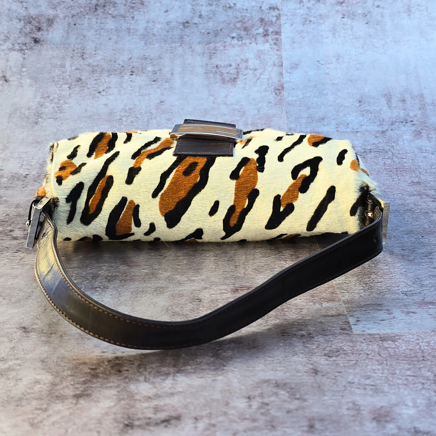 Fendi Baguette Leopard Print Pony Hair