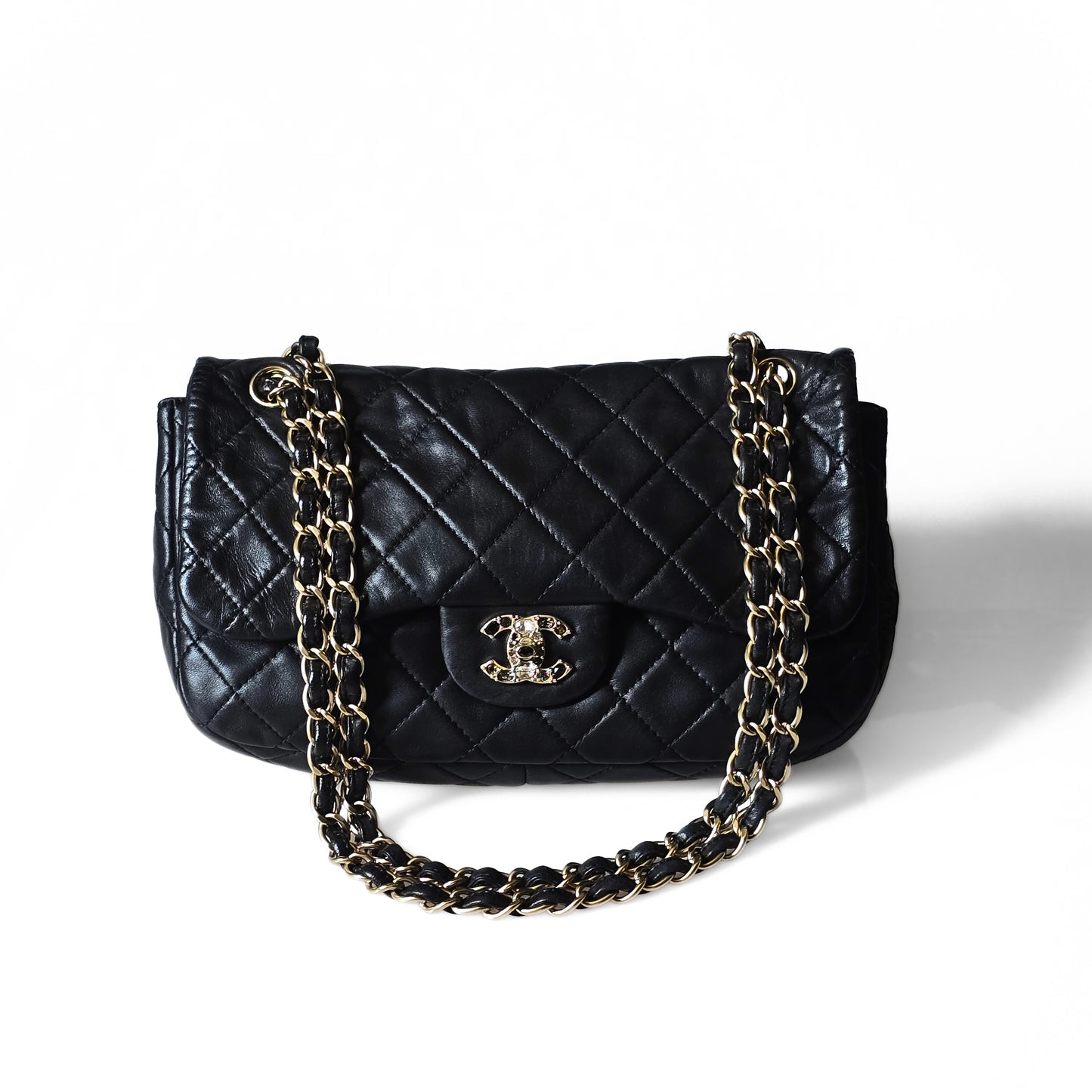 Chanel Precious Gem Turn Lock Single Flap Bag
