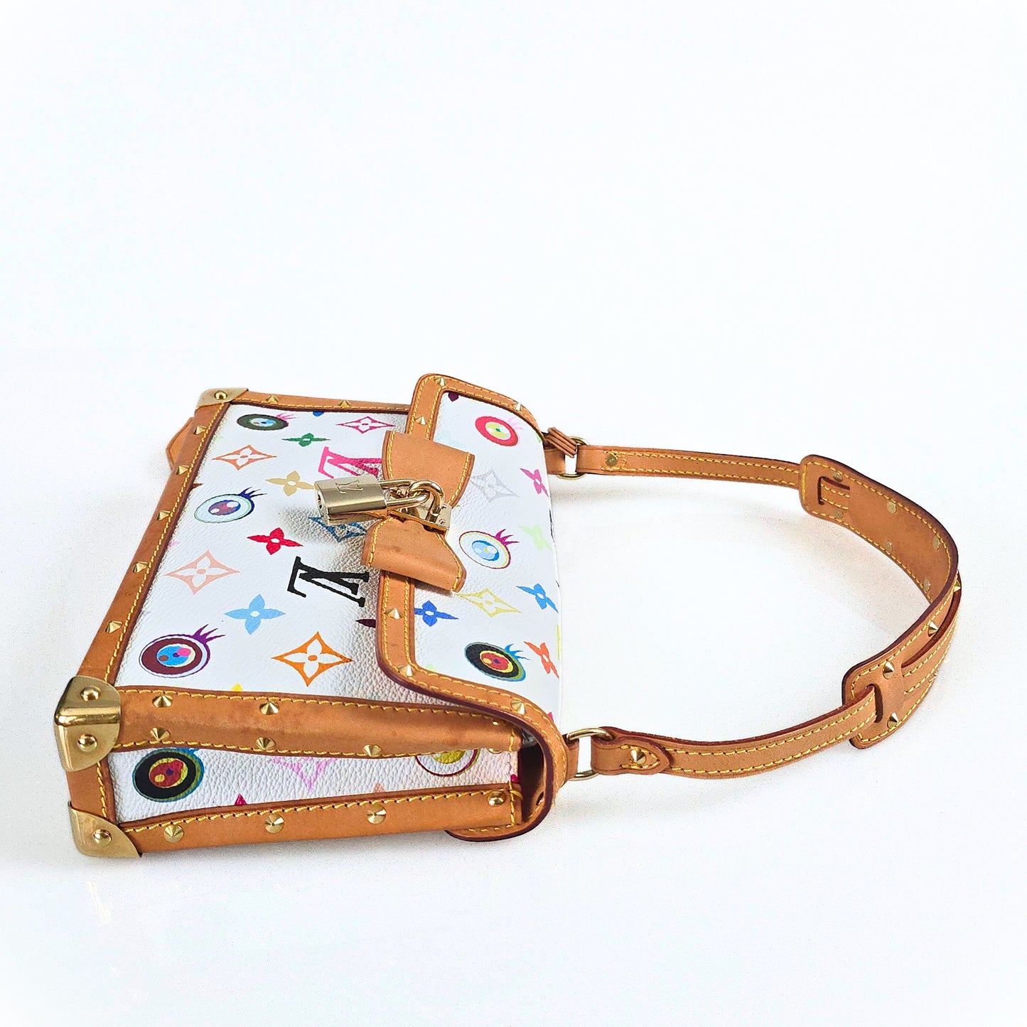 Louis Vuitton Limited Edition Takashi Murakami "Eye Miss You" Multicolor Trunk Shoulder Bag