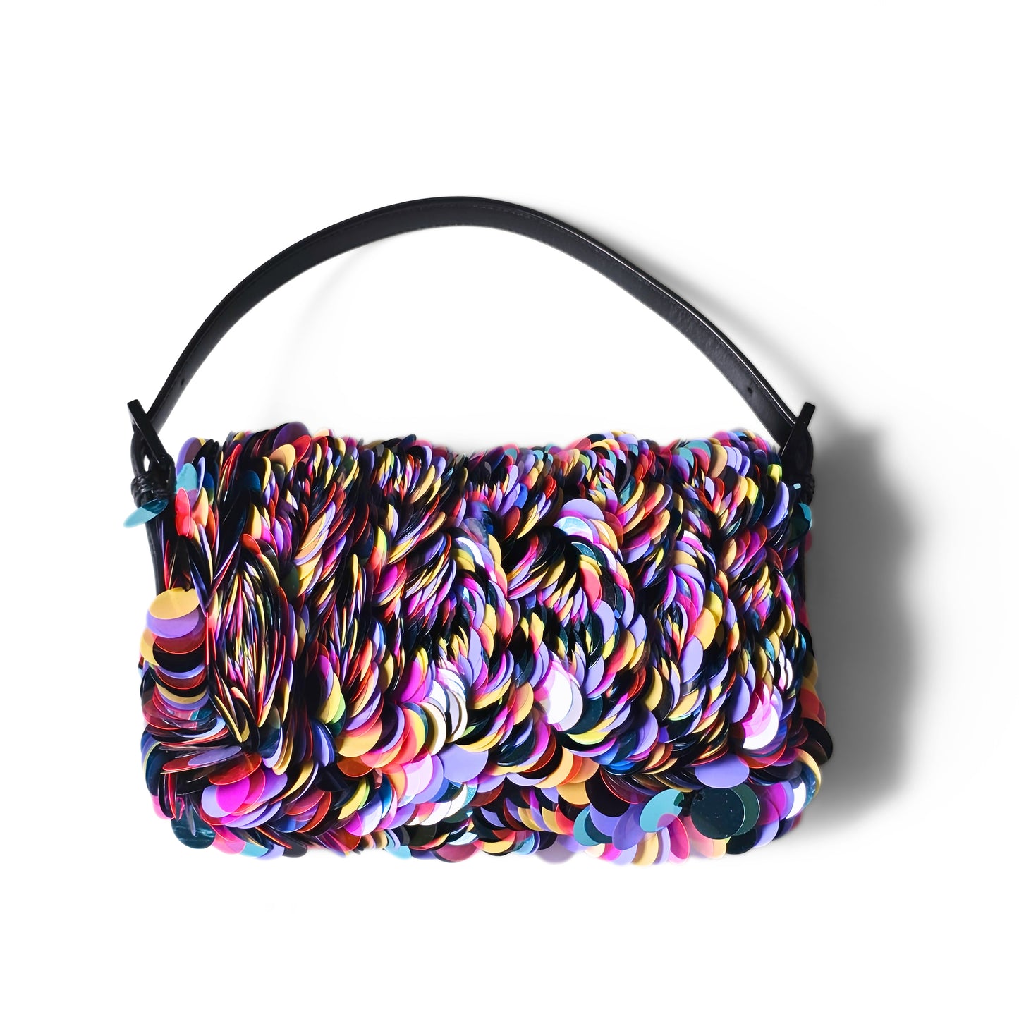 Fendi Baguette Paillettes Swirl Stitch Sequins
