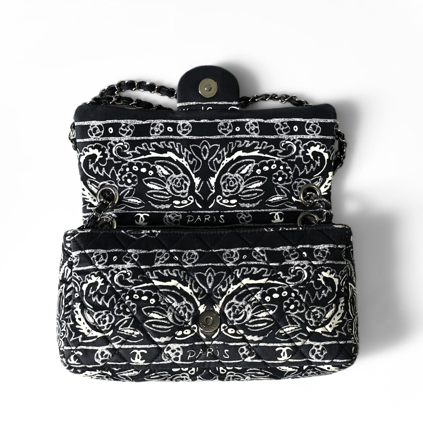 Chanel Paisley Bandana Flap Bag Black
