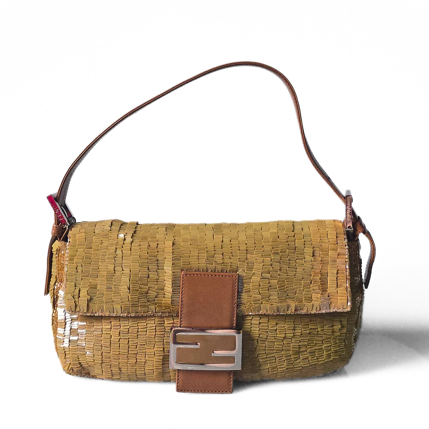Fendi Baguette Caramel Brown Sequins