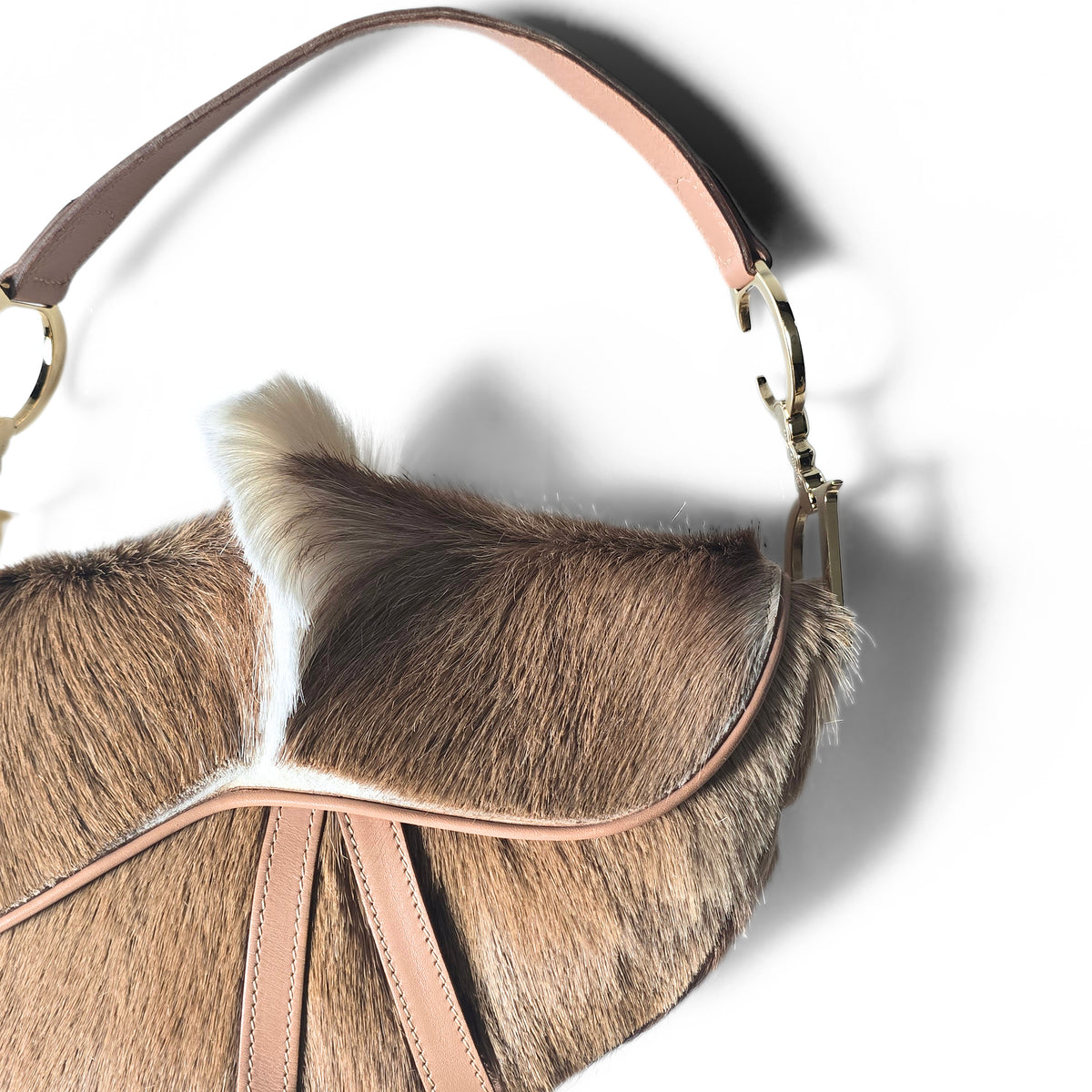 Dior Pony-Hair Mohawk Saddle Bag