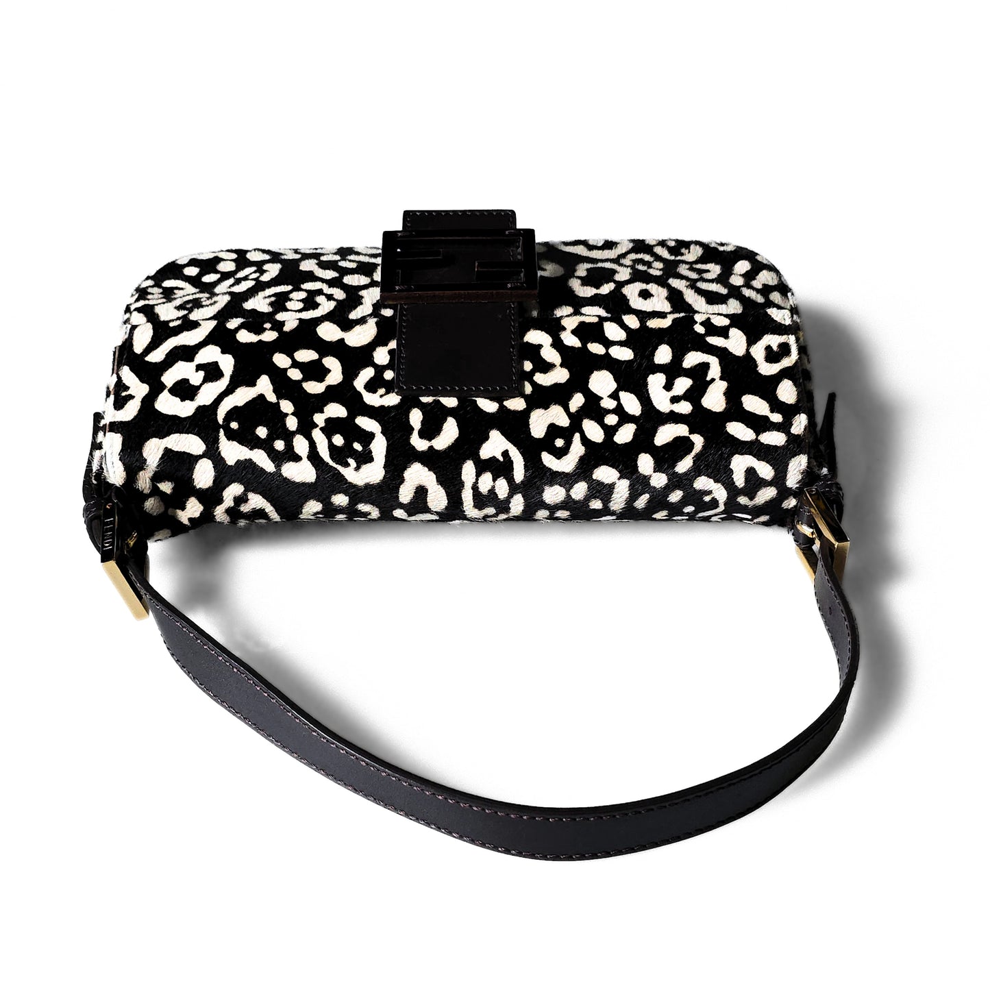 Fendi Baguette Leopard Print Pony-Hair