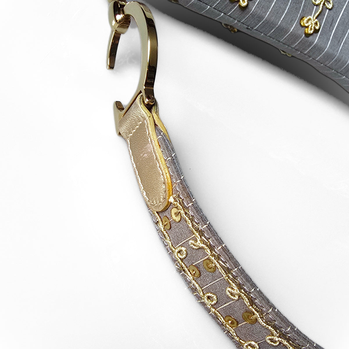 Dior Saddle Bag Limited Edition Pinstripe Sequin Embroidered