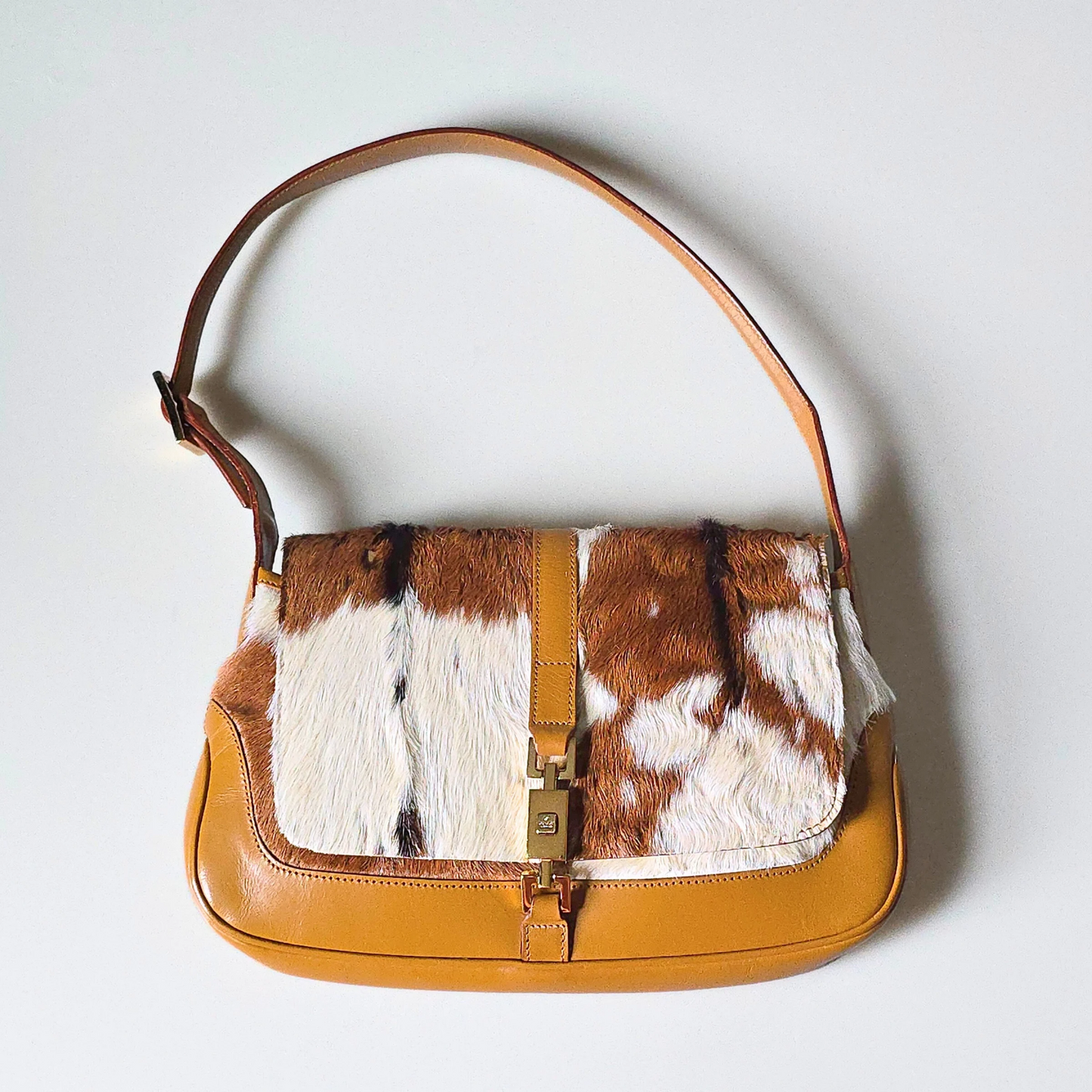 Gucci Jackie Small Flap Cow Print