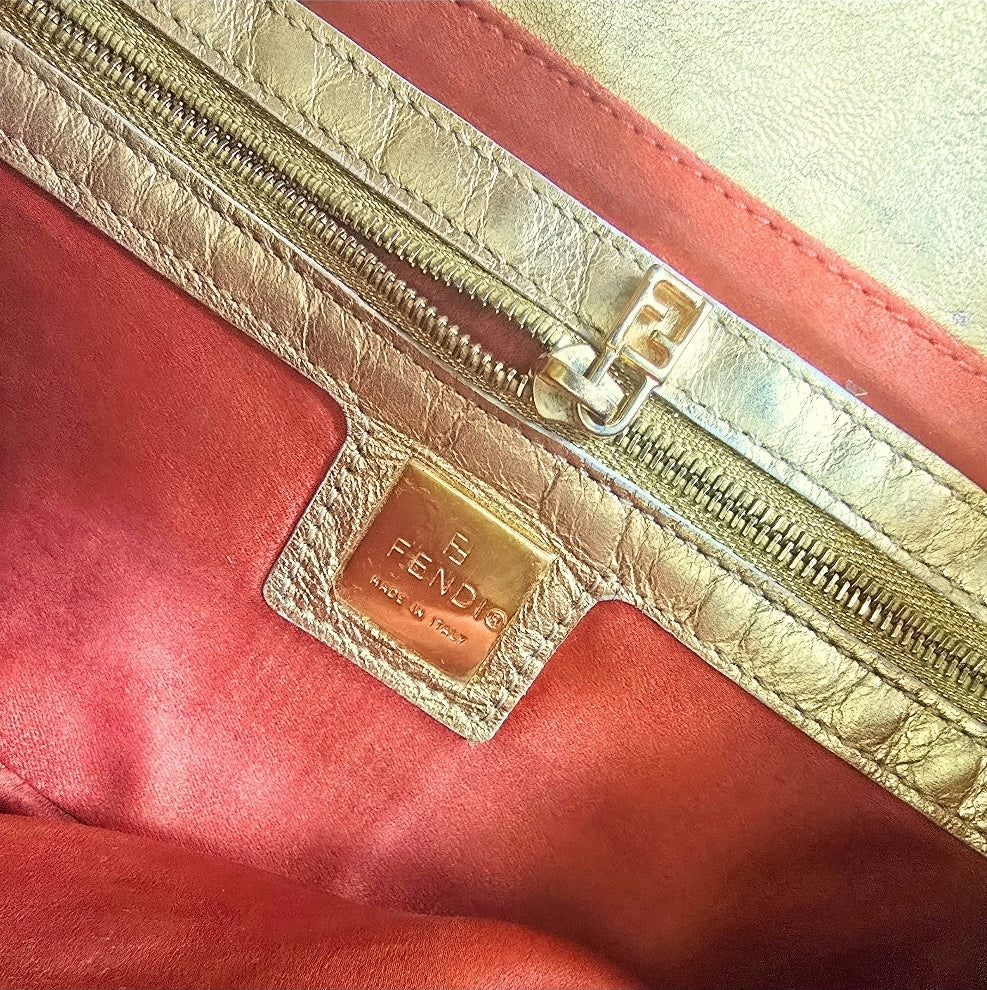 Fendi Baguette Gold Sequins Vintage