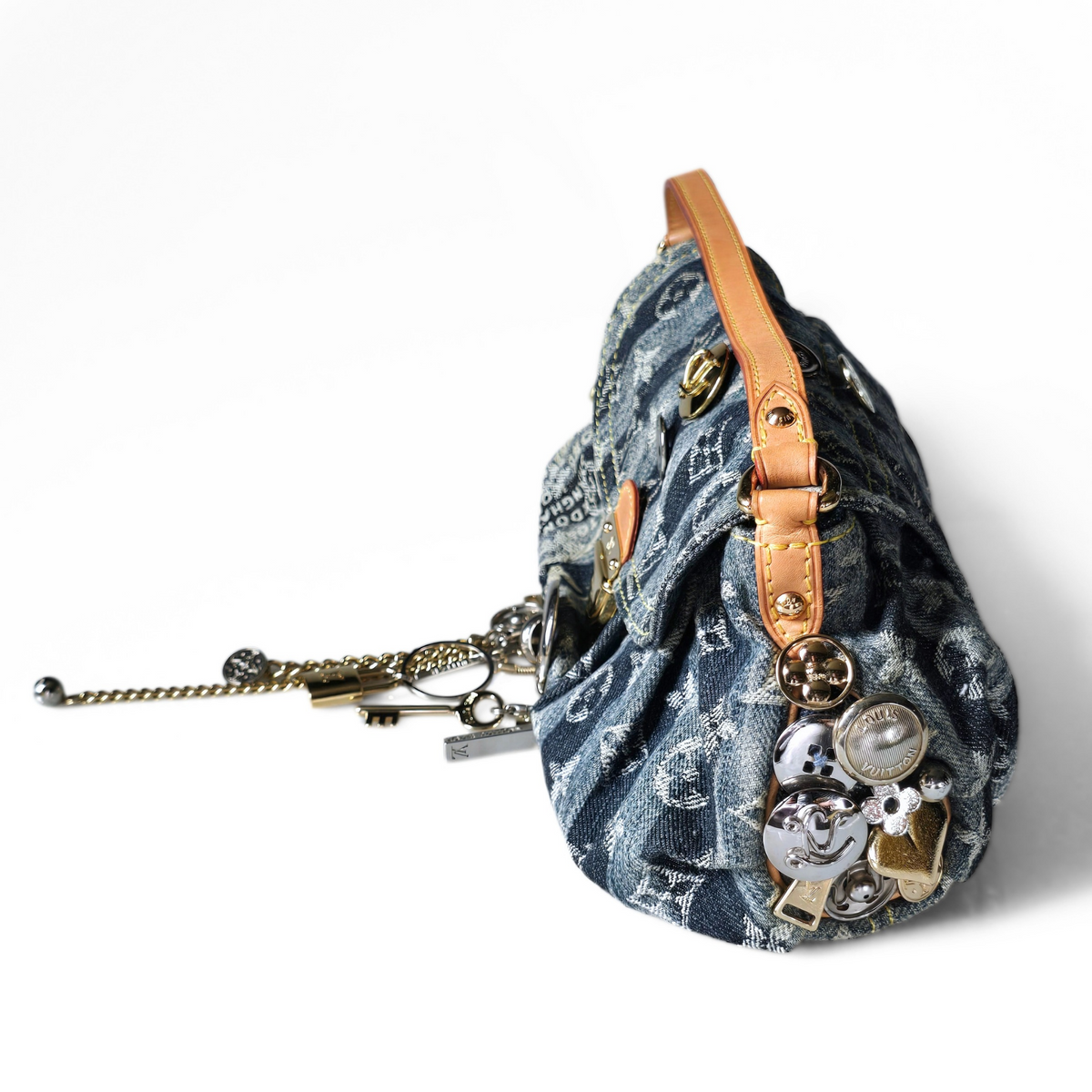 Louis Vuitton x Judy Blame Limited Edition Denim Raye Pleaty with Charms
