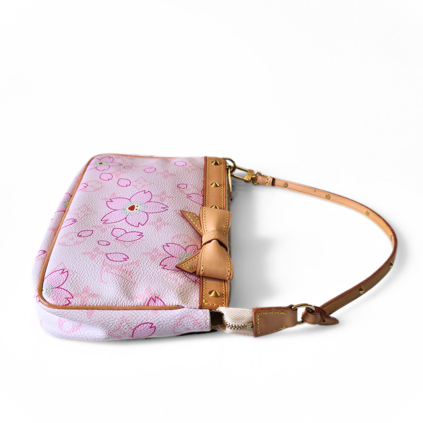 Louis Vuitton Limited Edition Takashi Murakami Cherry Blossom Pochette Pink