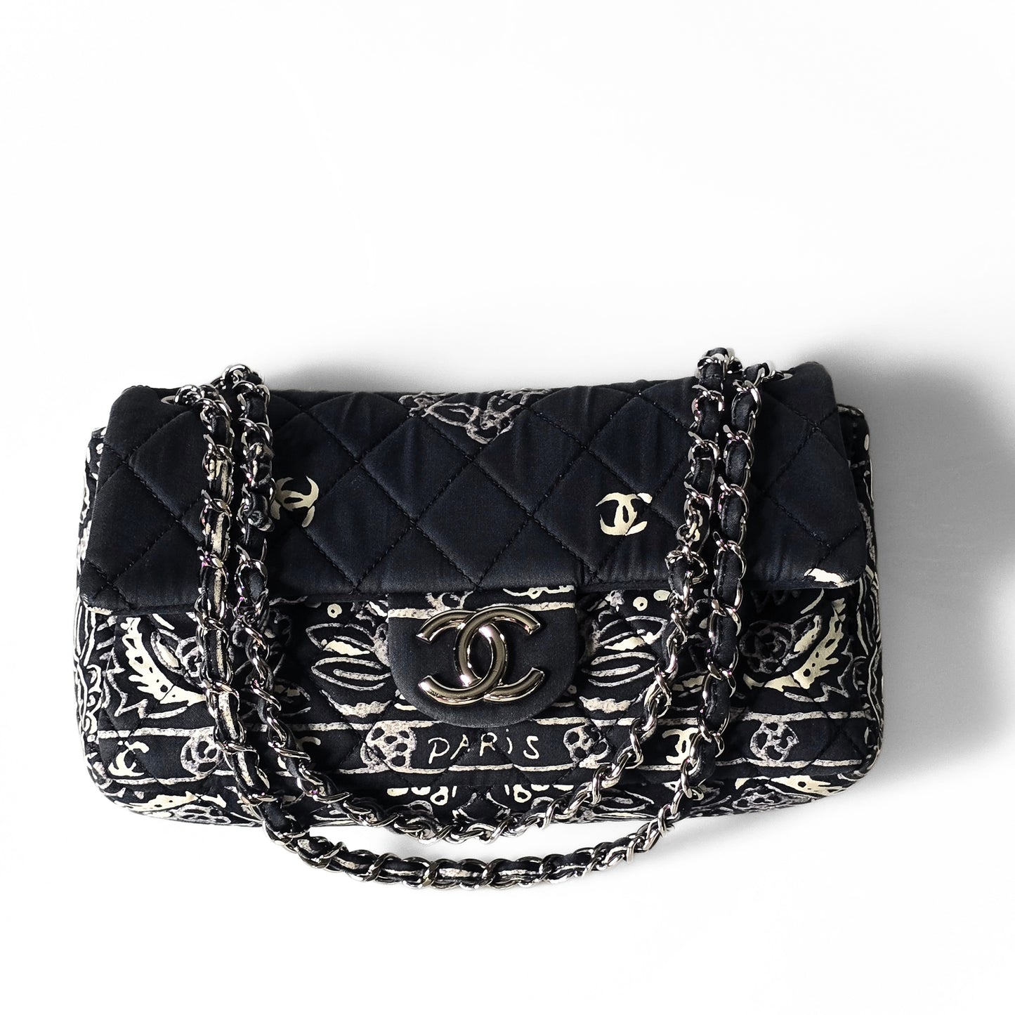 Chanel Paisley Bandana Flap Bag Black
