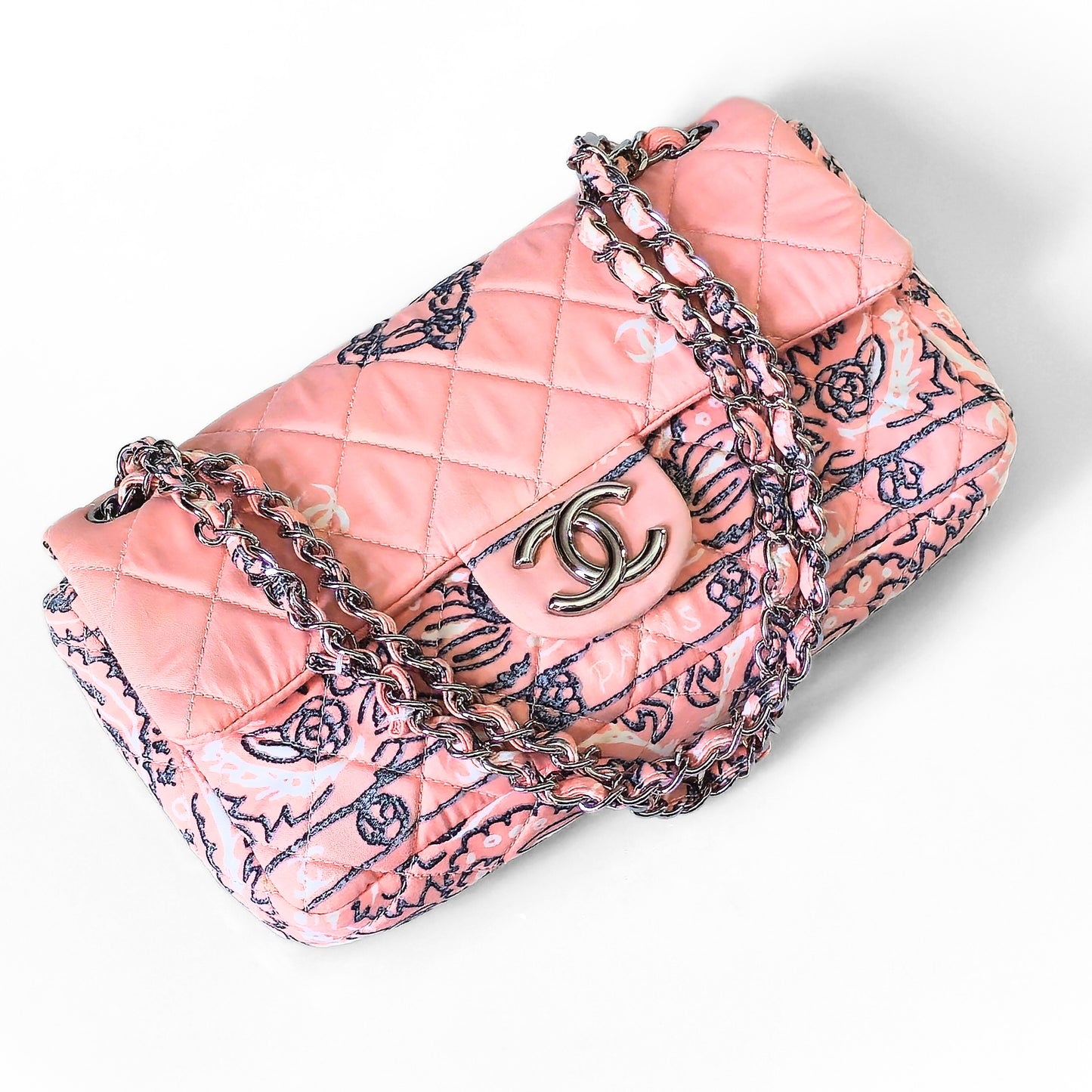 Chanel Paisley Bandana Flap Bag Pink