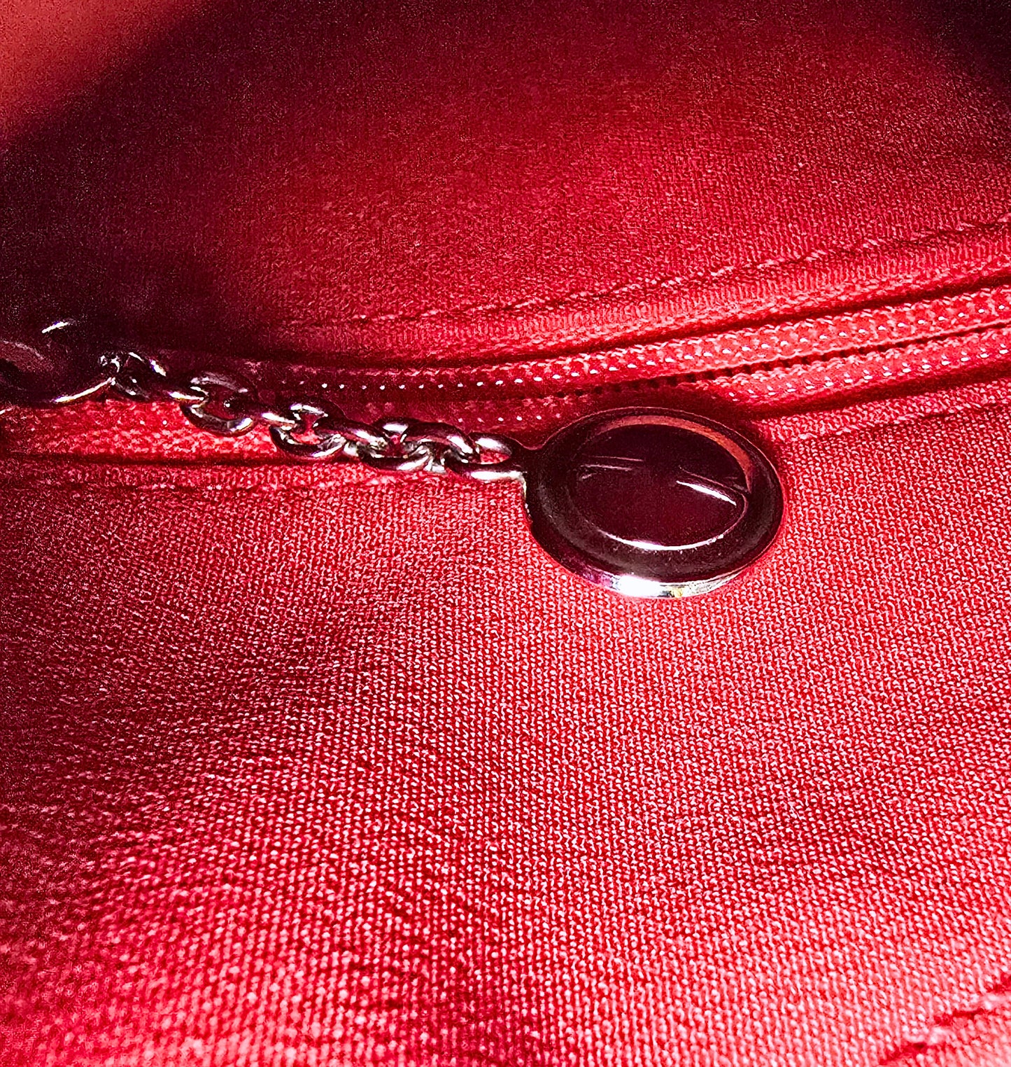 Gucci by Tom Ford 1997 Red Velvet GG Monogram Chrome Handle ASO "The Nanny"