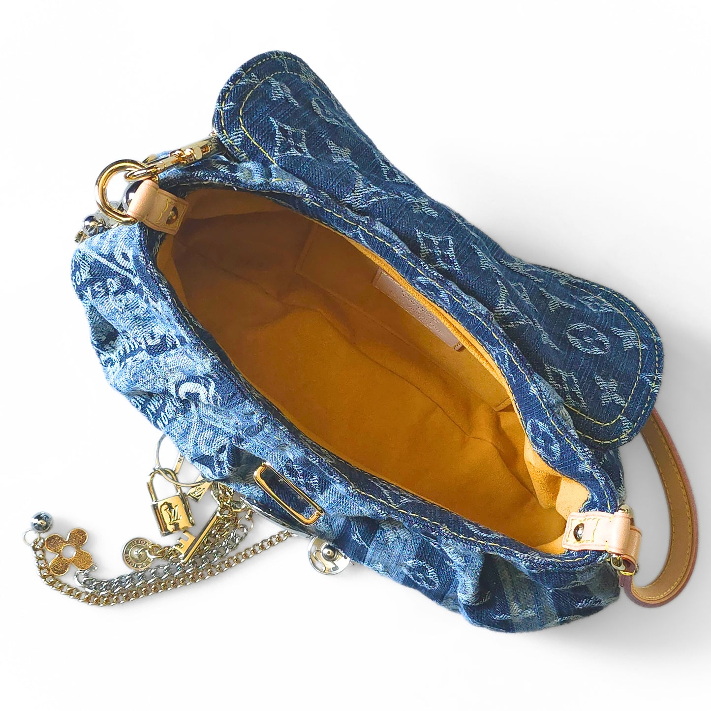 Louis Vuitton Limited Edition 2006 Mini Pleaty Denim Raye with Charms