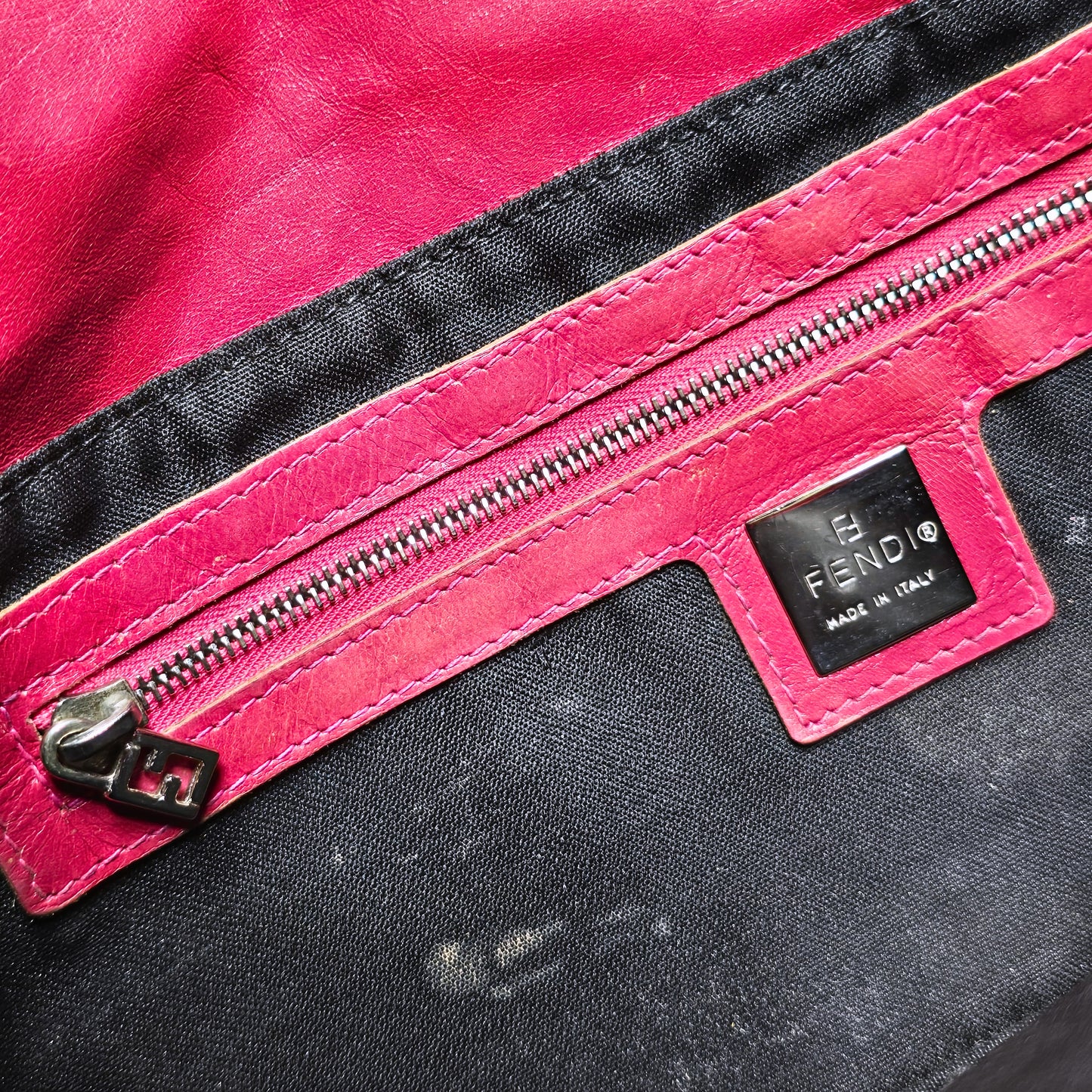 Fendi Baguette Hot Pink Leopard Pony Hair Crystal Buckles