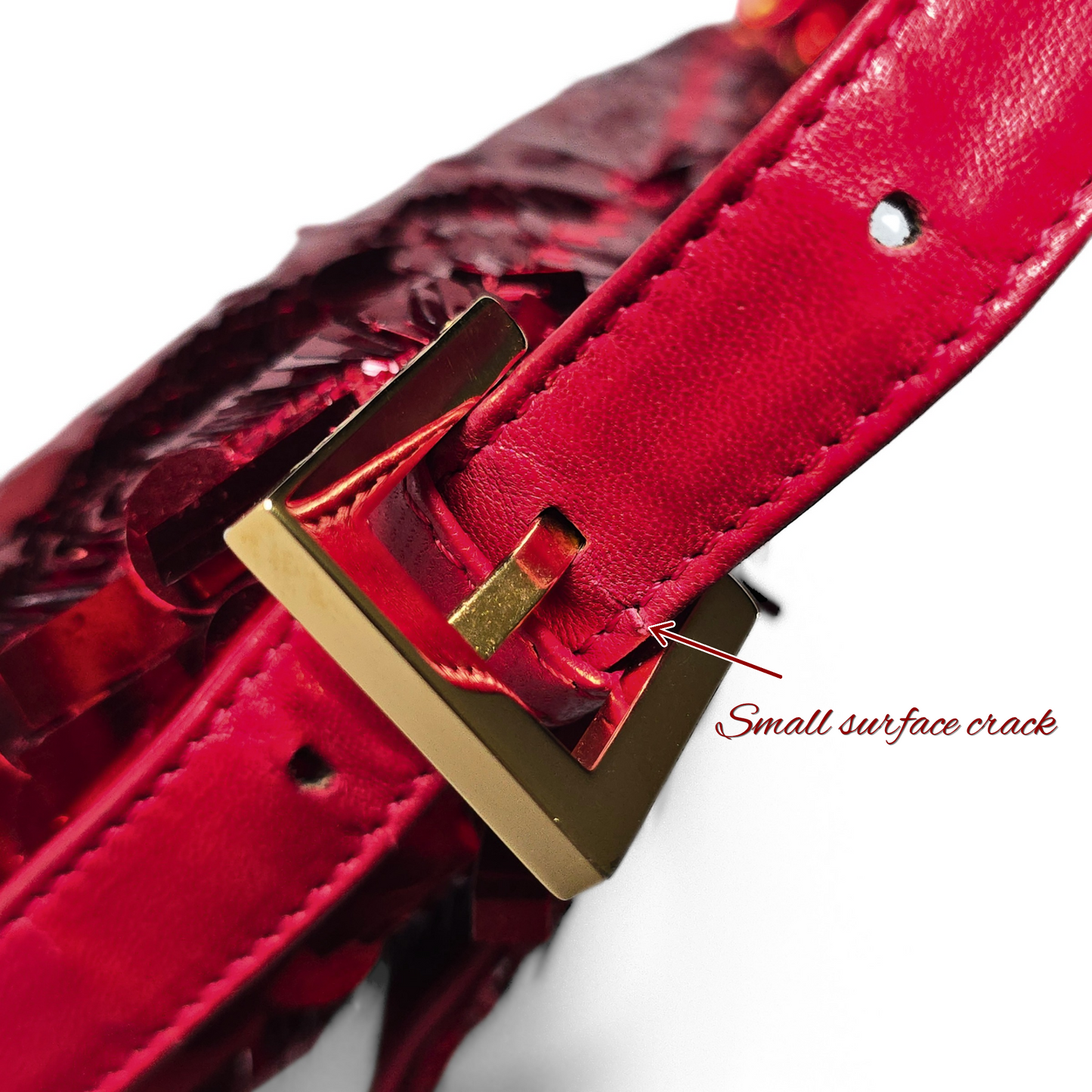 Fendi Baguette Ruby Red Sequins