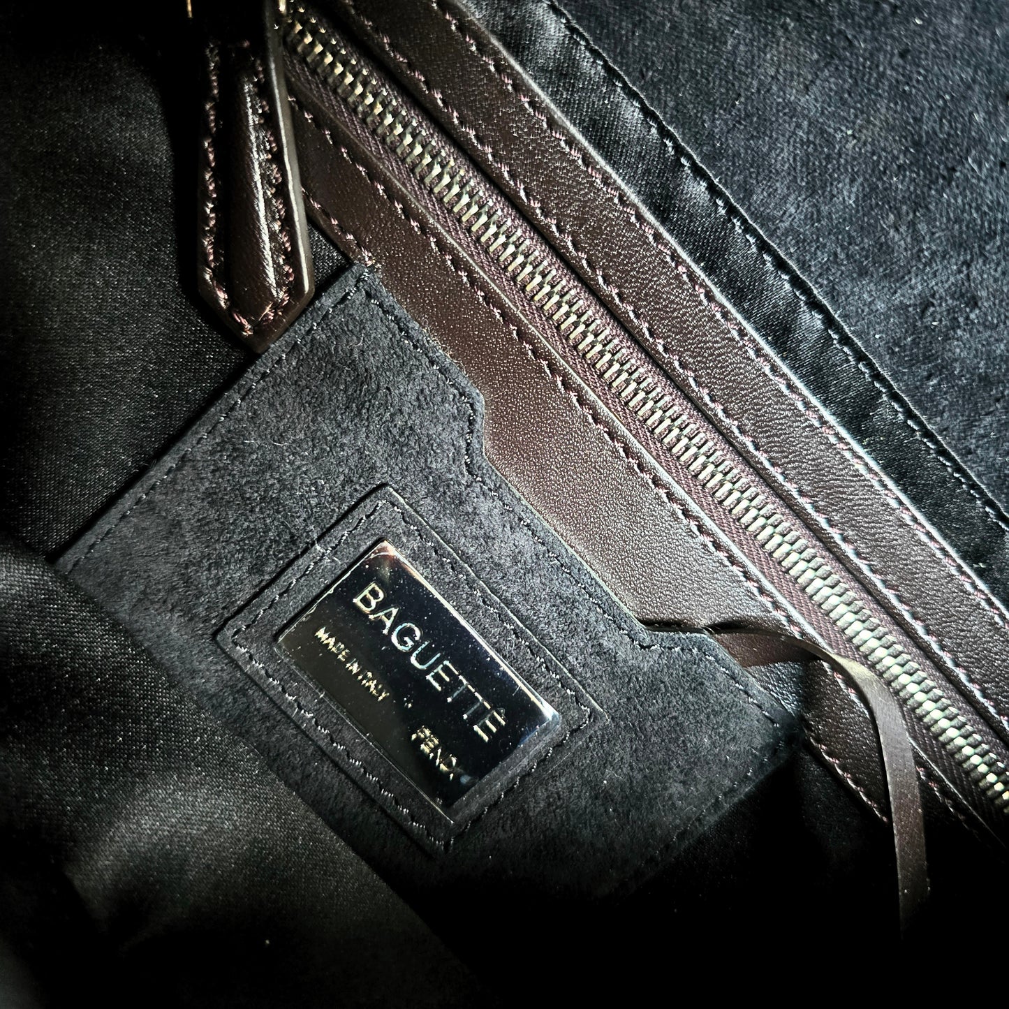 Fendi Baguette Silver 3D Sequins