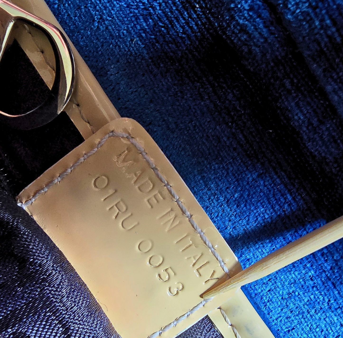 Dior Limited Edition 2003 Adiorable 69 Blue Velvet Saddle Bag