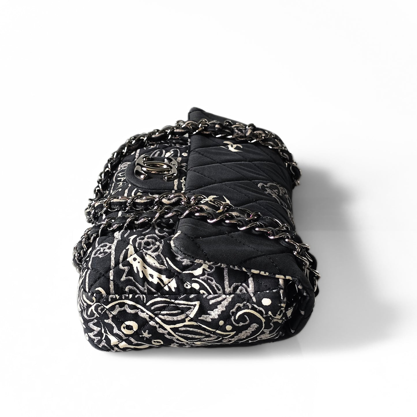Chanel Paisley Bandana Flap Bag Black