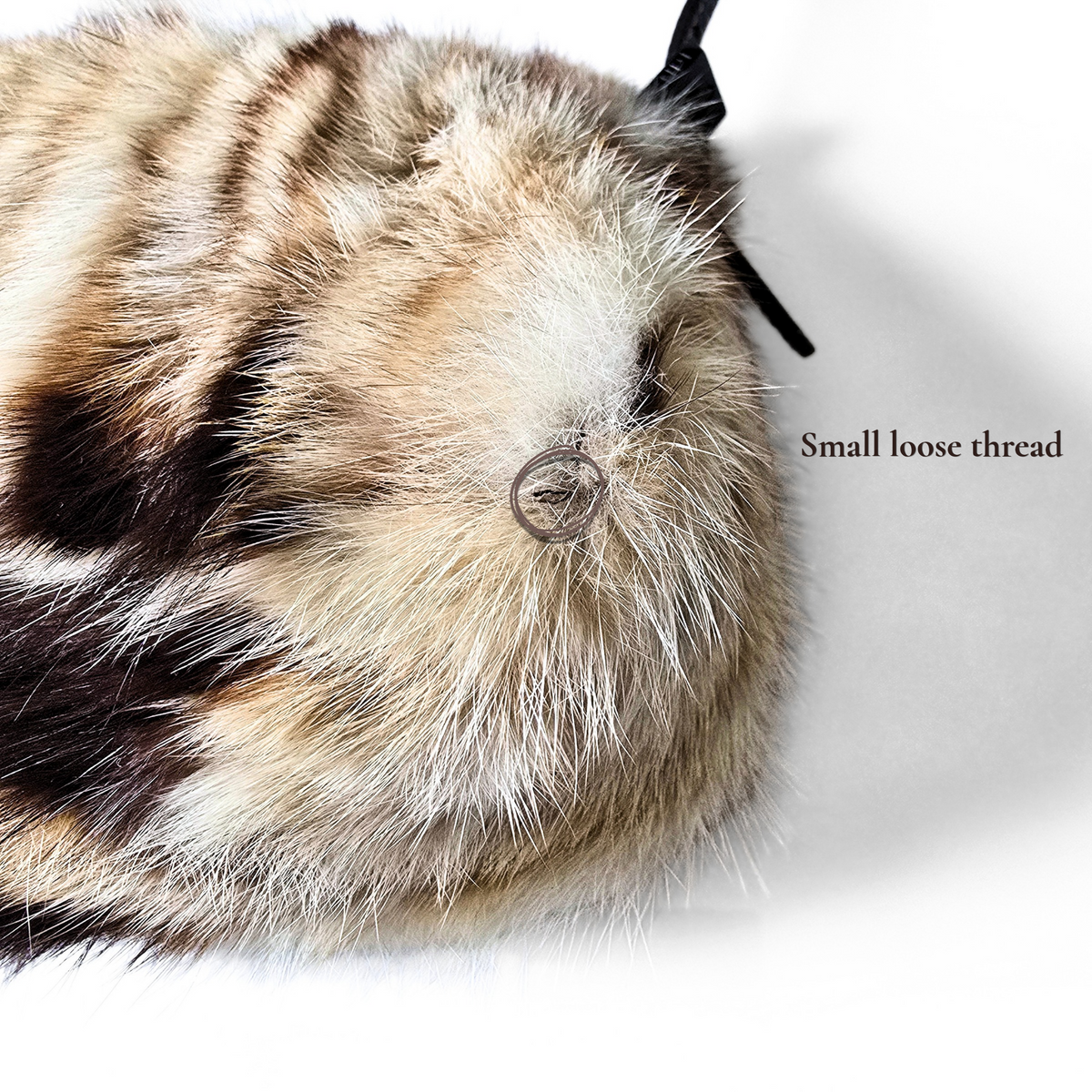 Fendi Mini Mama Baguette Genuine Mink Fur Crystal Detail