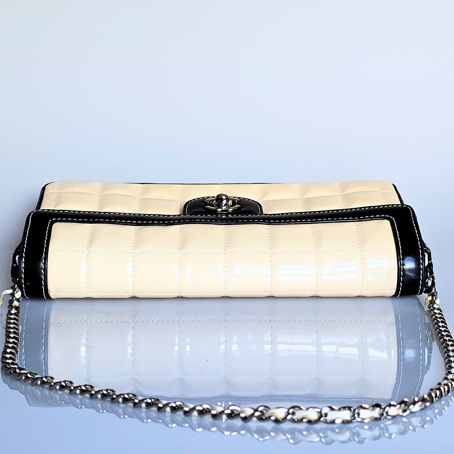 Chanel East West Two-Toned Chocolate Bar Bag