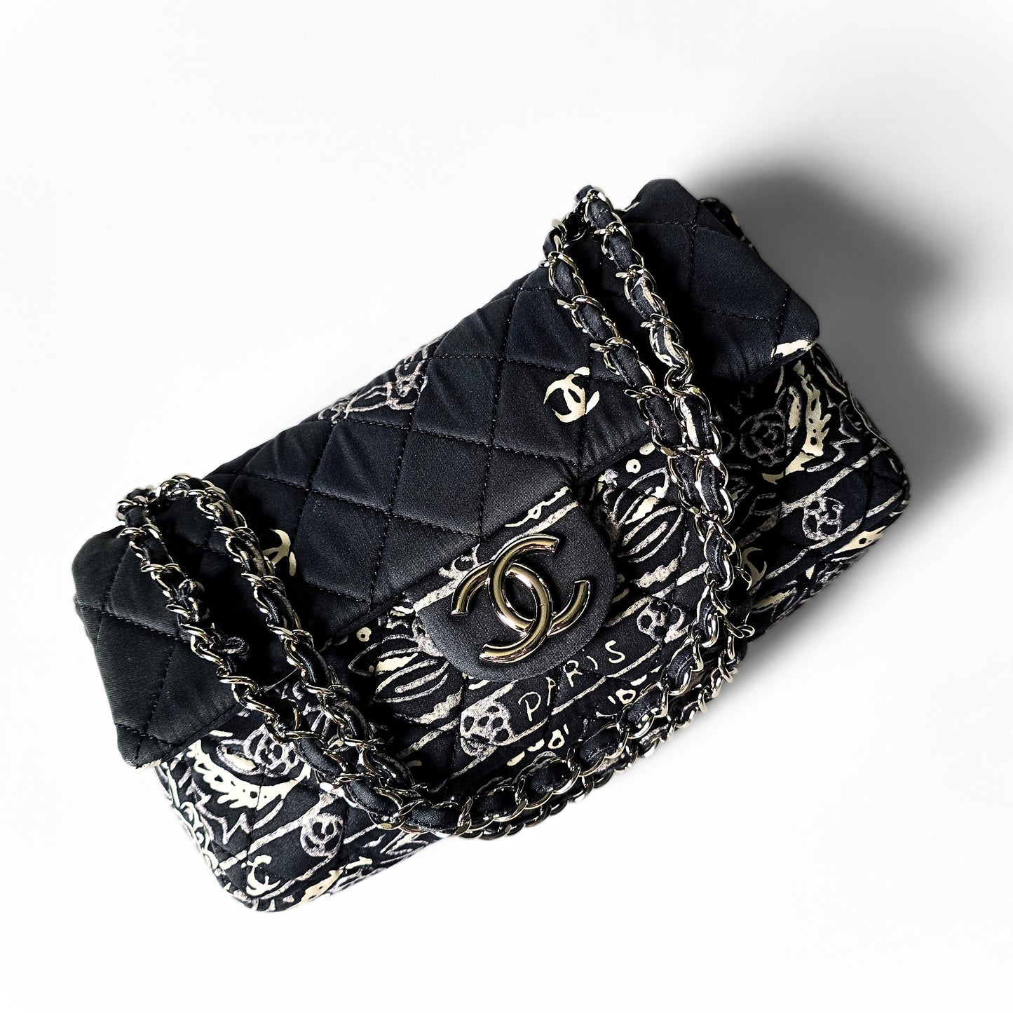 Chanel Paisley Bandana Flap Bag Black