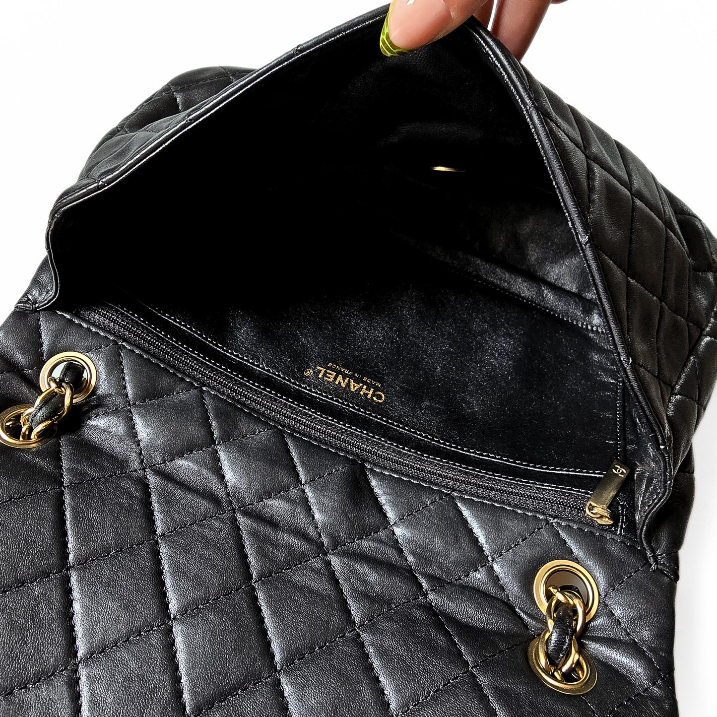 Chanel Precious Gem Turn Lock Single Flap Bag