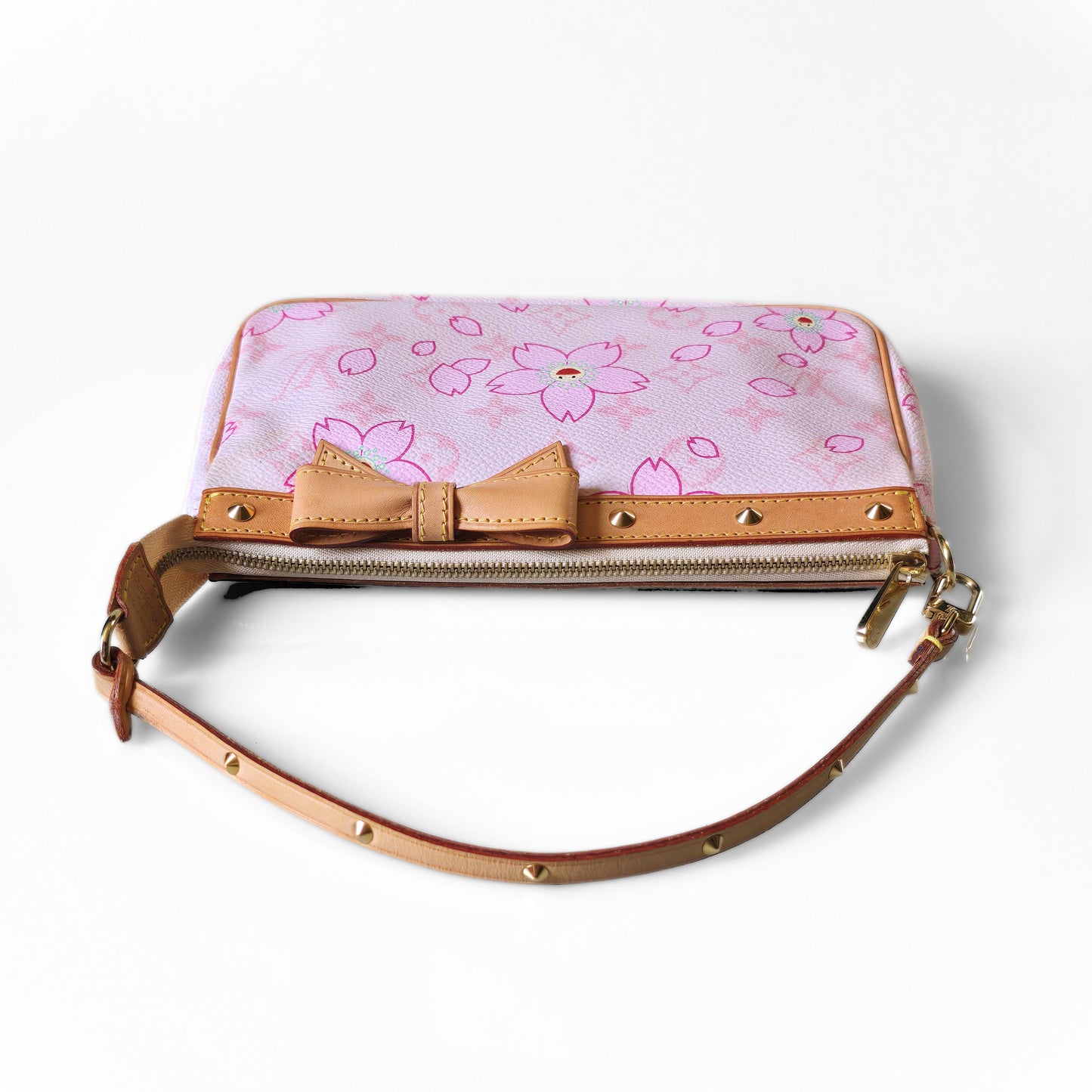 Louis Vuitton Limited Edition Takashi Murakami Cherry Blossom Pochette Pink