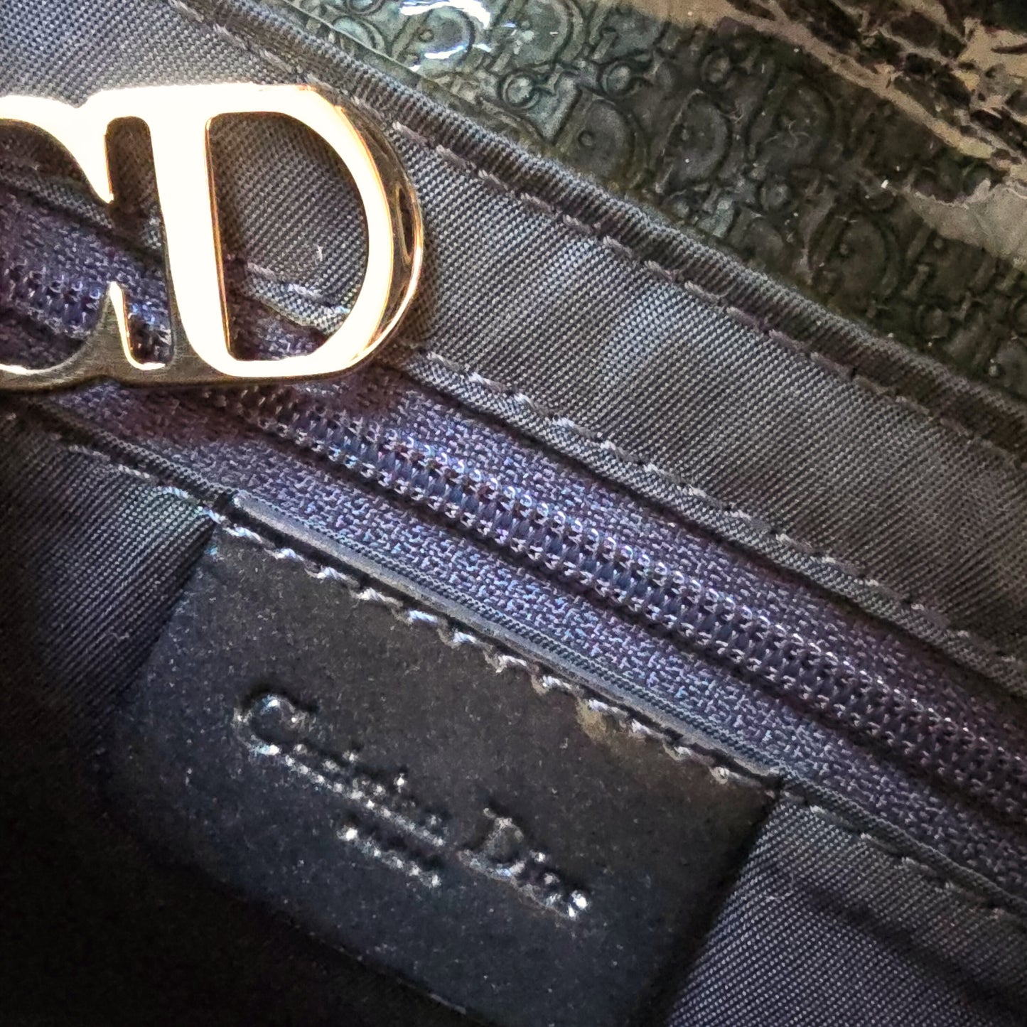 Dior Mini Saddle Diorissimo Patent Leather Green