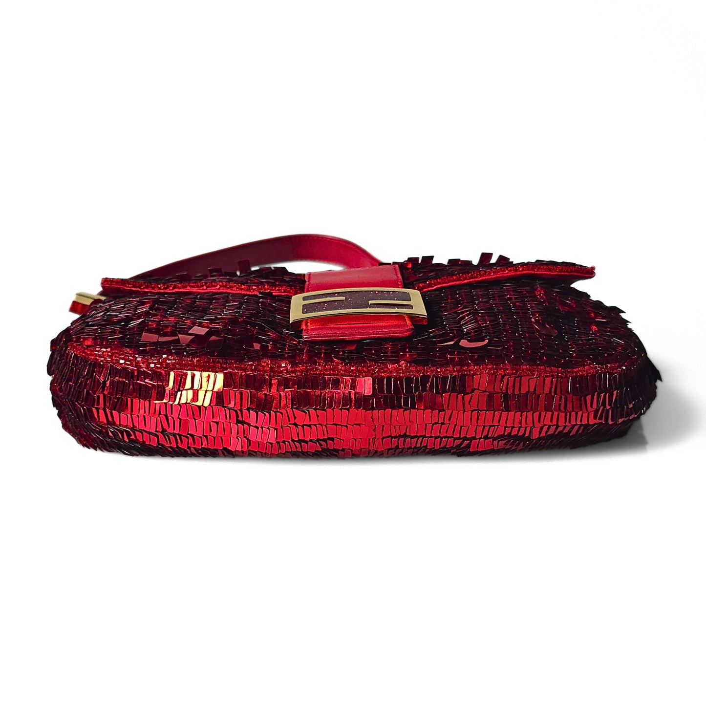Fendi Baguette Ruby Red Sequins