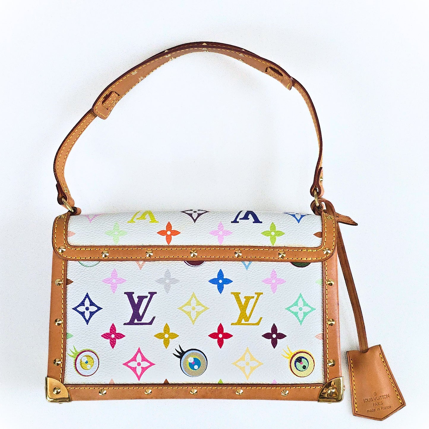 Louis Vuitton Limited Edition Takashi Murakami "Eye Miss You" Multicolor Trunk Shoulder Bag