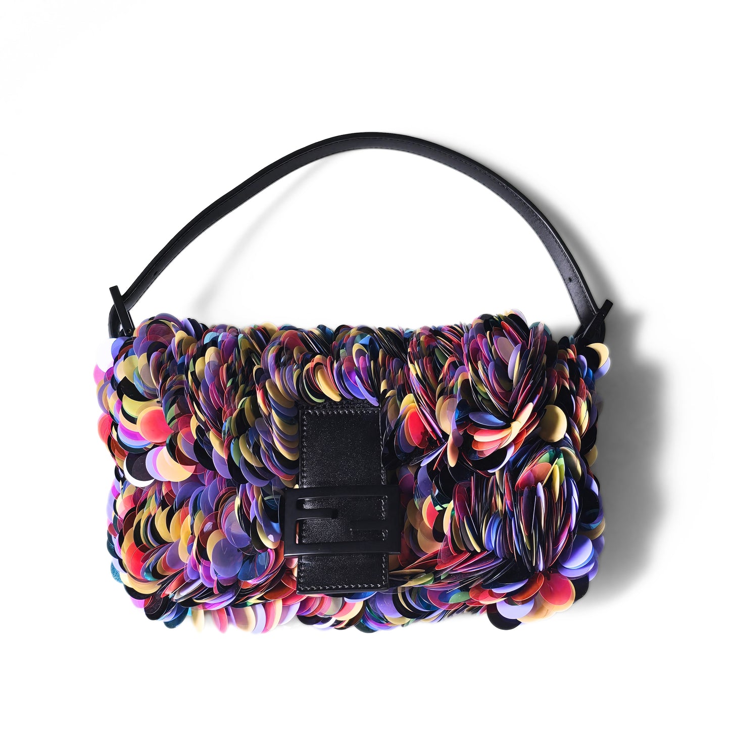 Fendi Baguette Paillettes Swirl Stitch Sequins