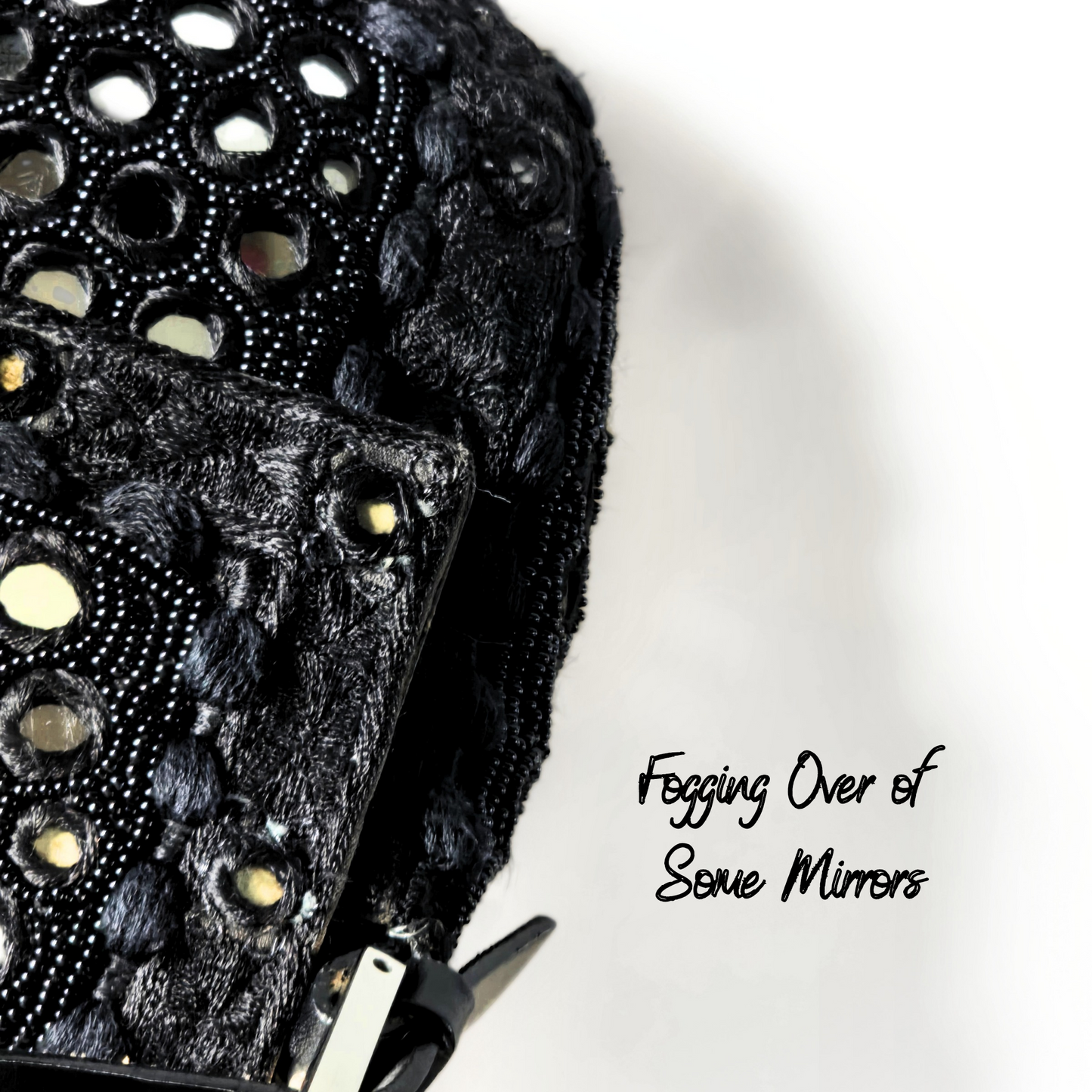 Fendi Baguette Mirror Beaded Embroidery Black