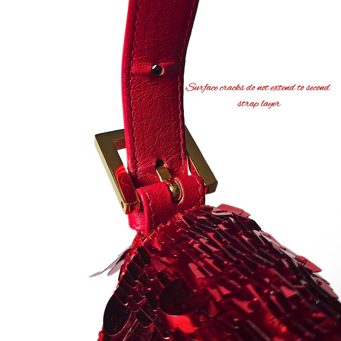 Fendi Baguette Ruby Red Sequins