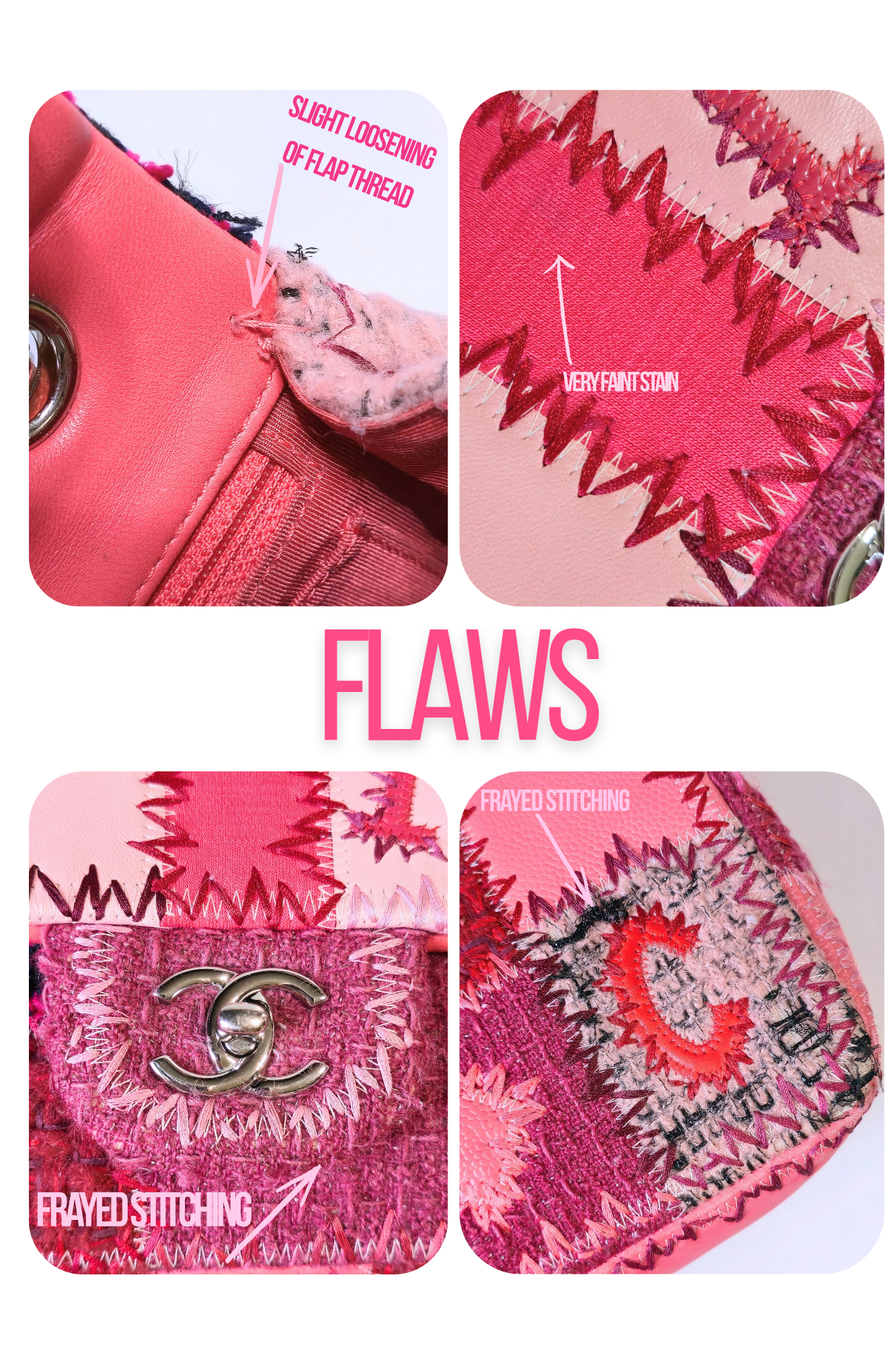 Chanel Medium Patchwork Flap Bag Pink/Red