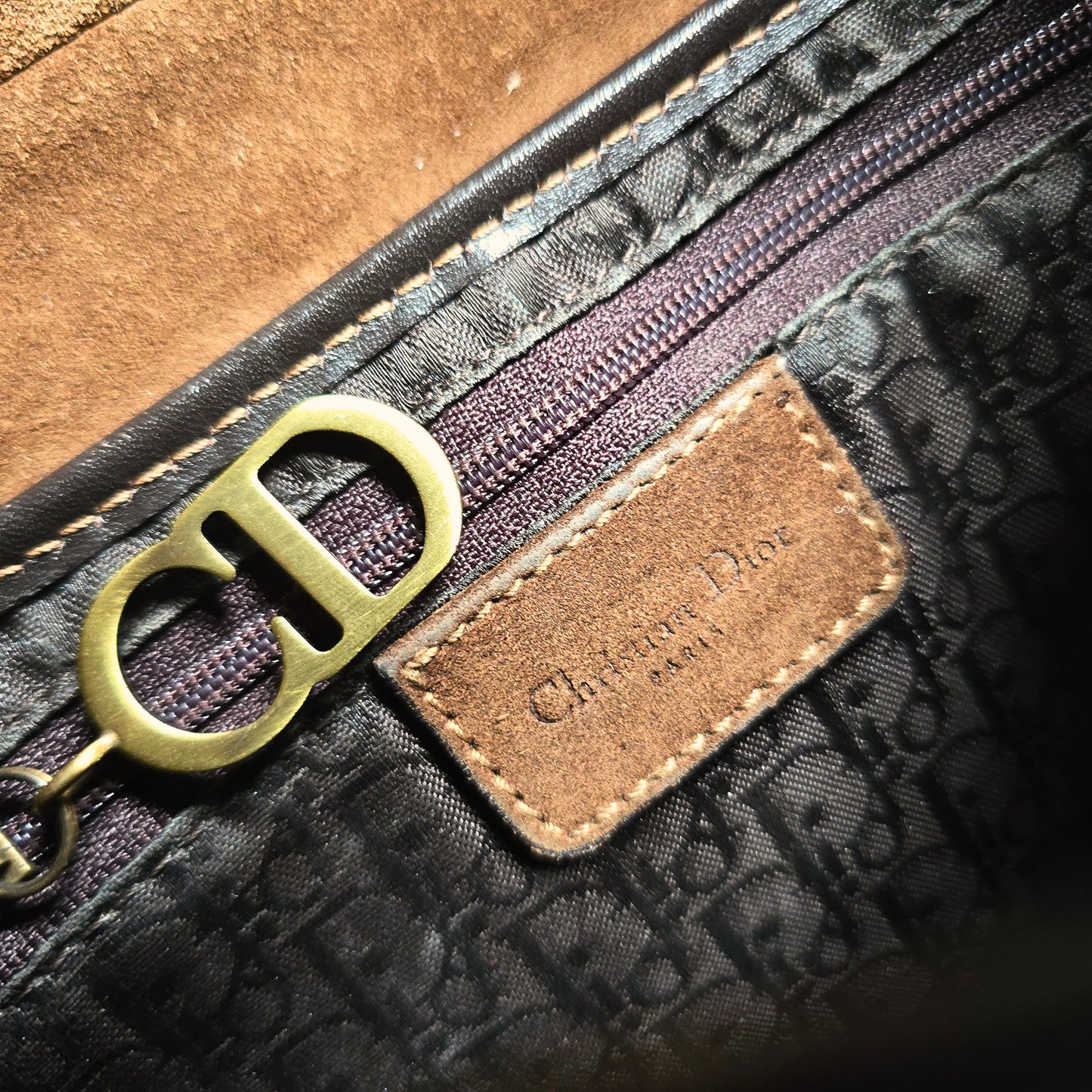 Dior Saddle Bag Ombre Pony-Hair Embossed