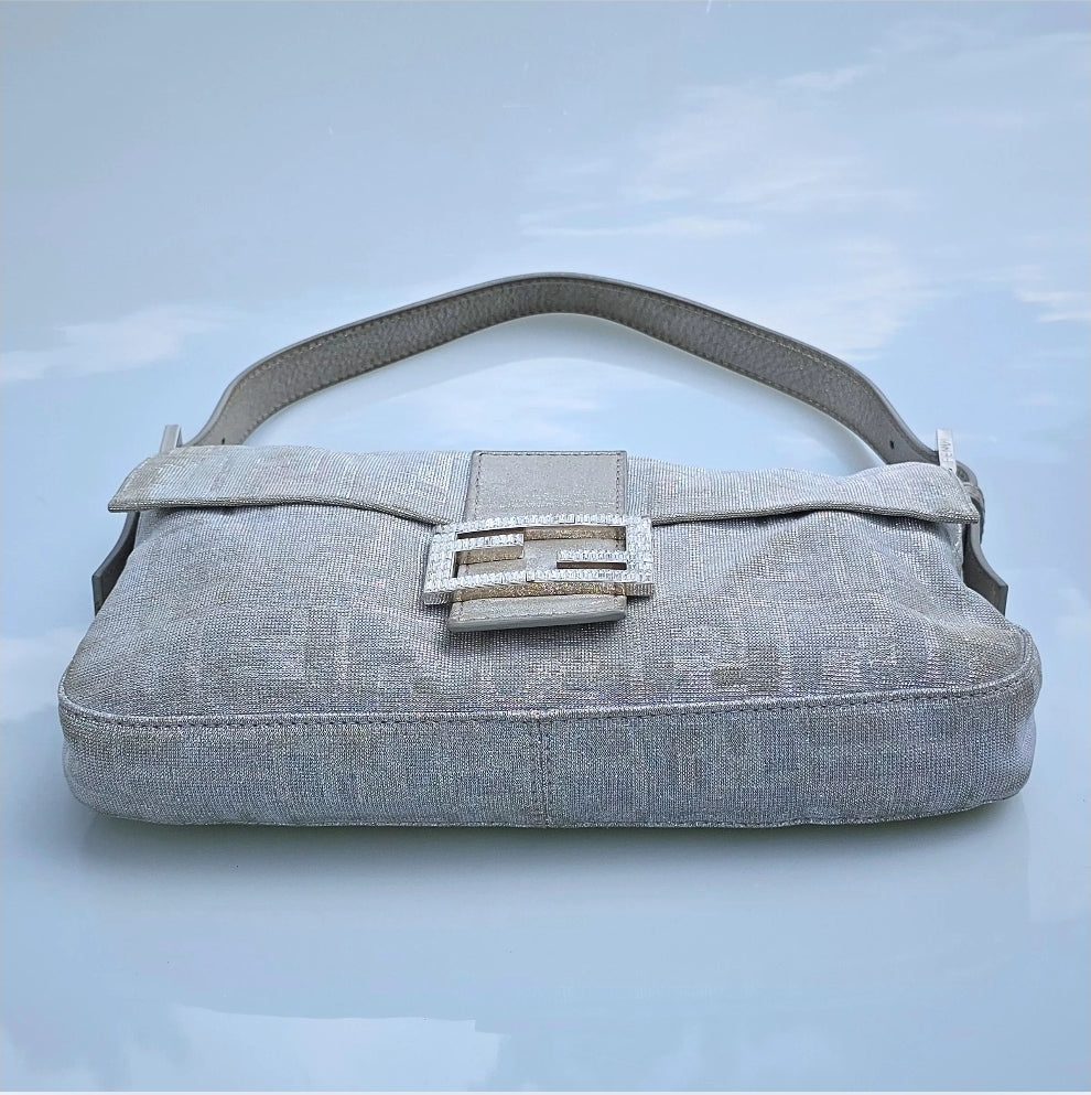 Fendi Baguette in Silver Glitter/Iridescent