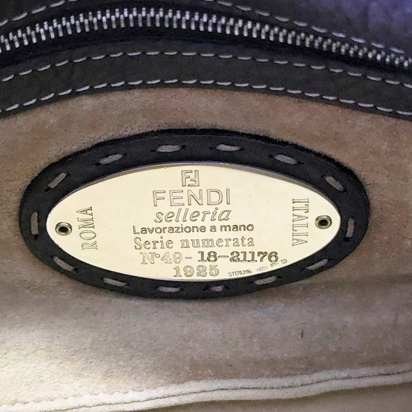 Fendi Rabbit Fur Selleria Mini Mama Baguette