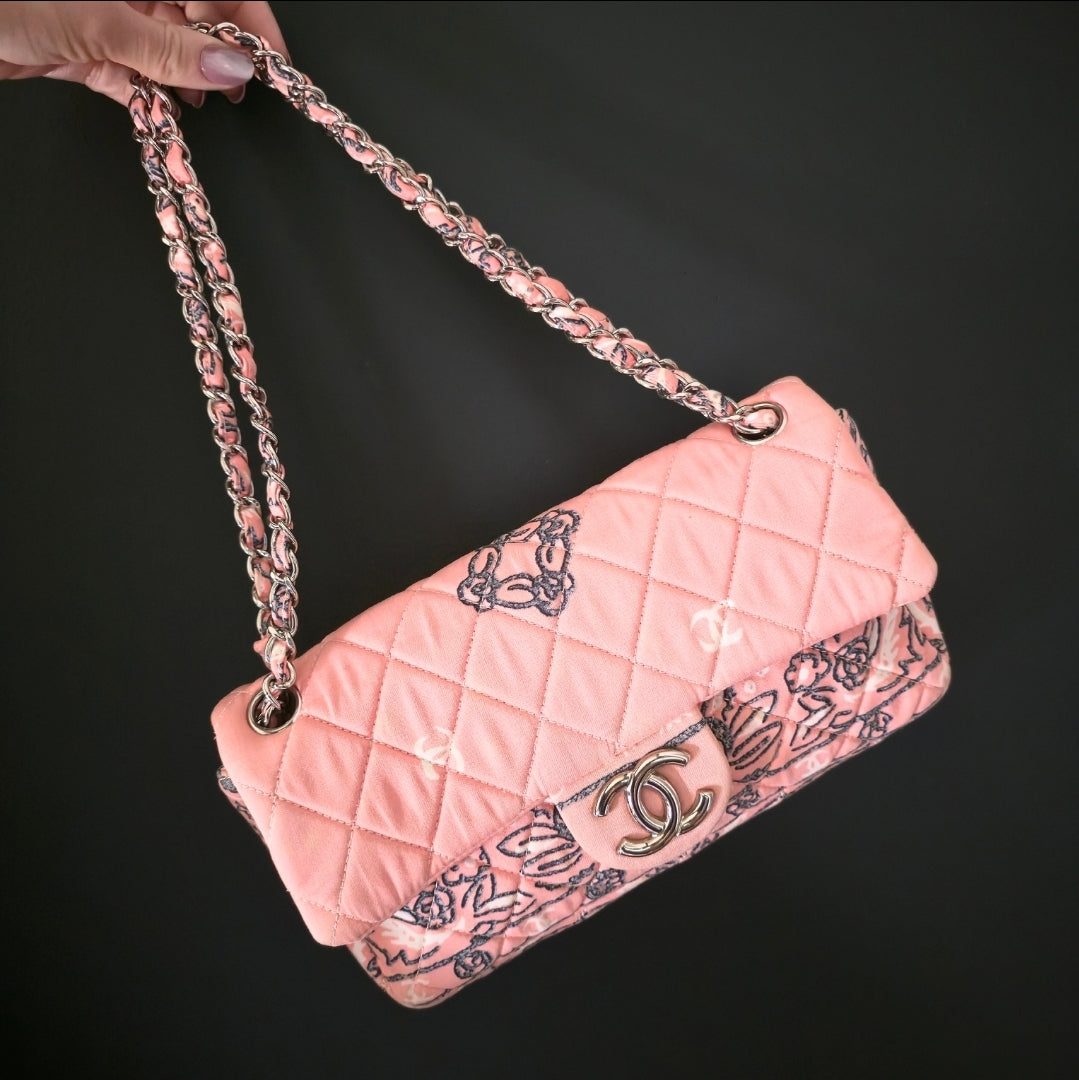 Chanel Paisley Bandana Flap Bag Pink