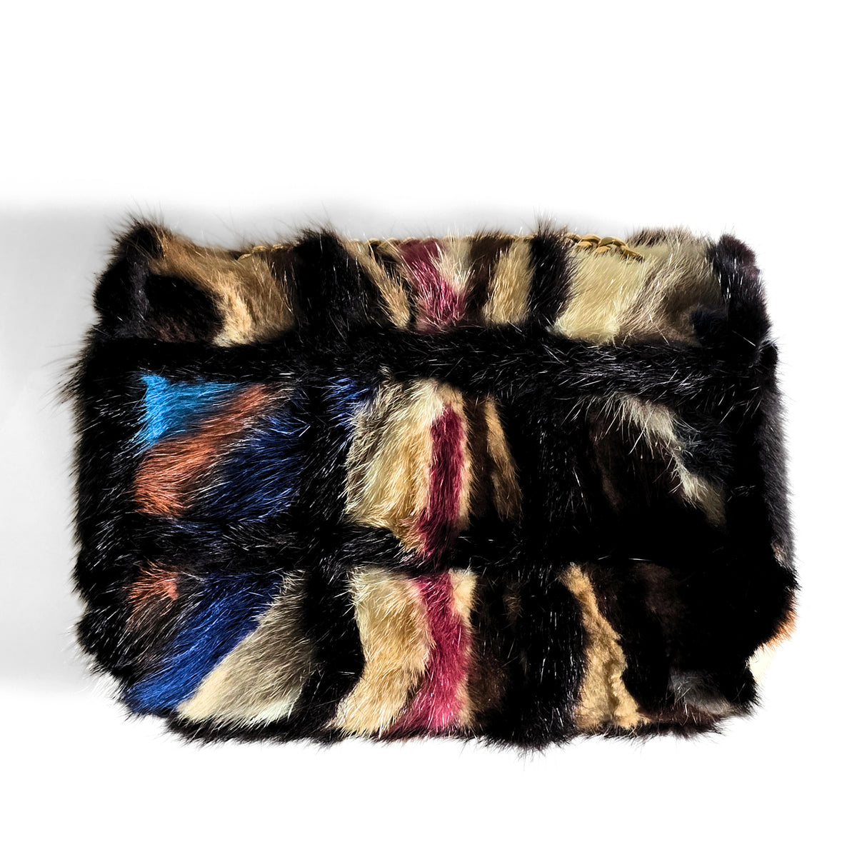 Chanel Mink Patchwork Arm Candy Single Flap Bag GHW Medium
