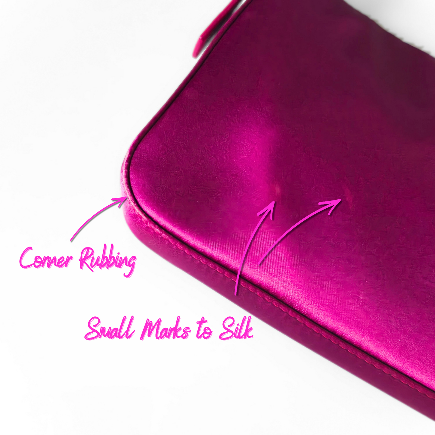 Fendi Baguette Fuchsia Silk Diamond Crystals