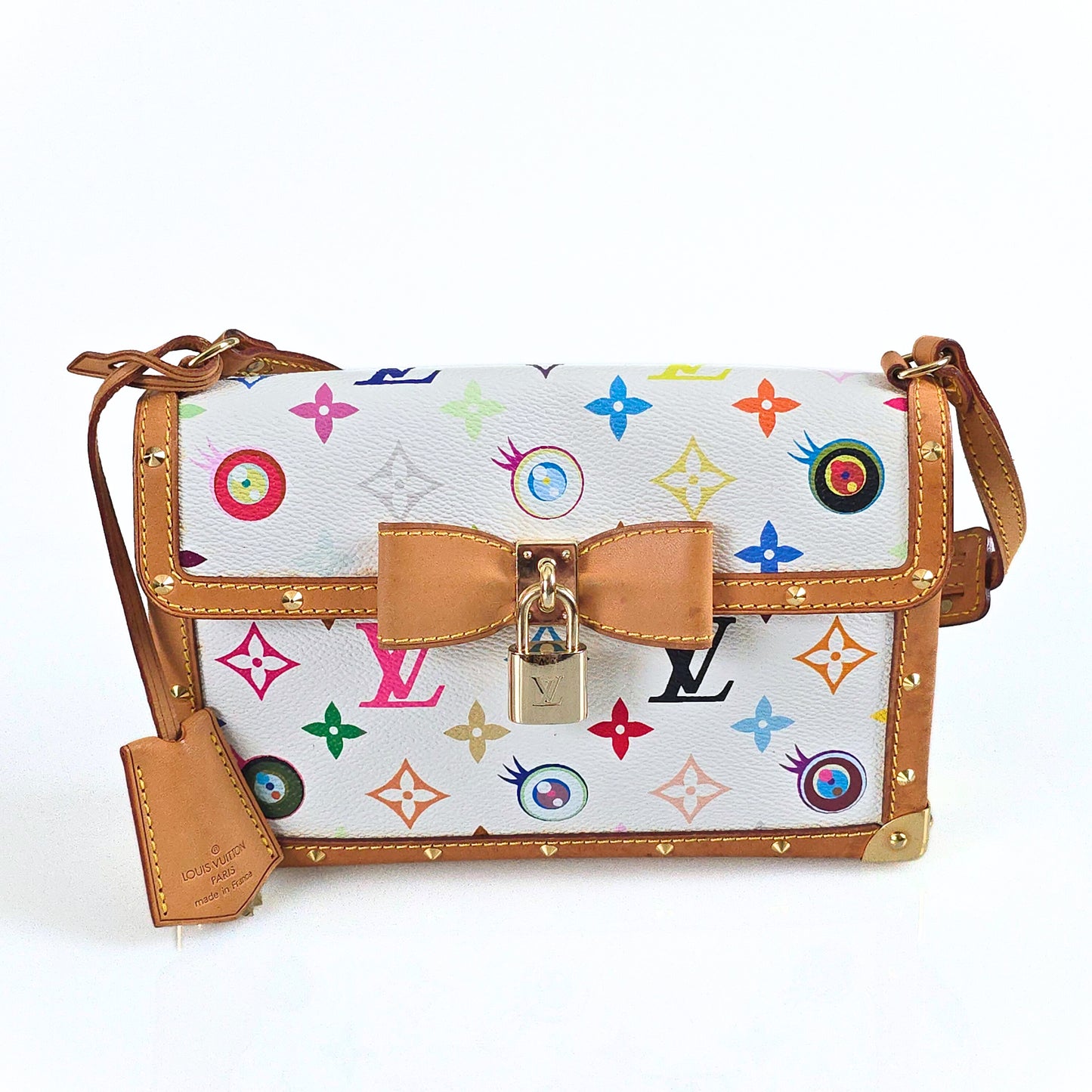 Louis Vuitton Limited Edition Takashi Murakami "Eye Miss You" Multicolor Trunk Shoulder Bag