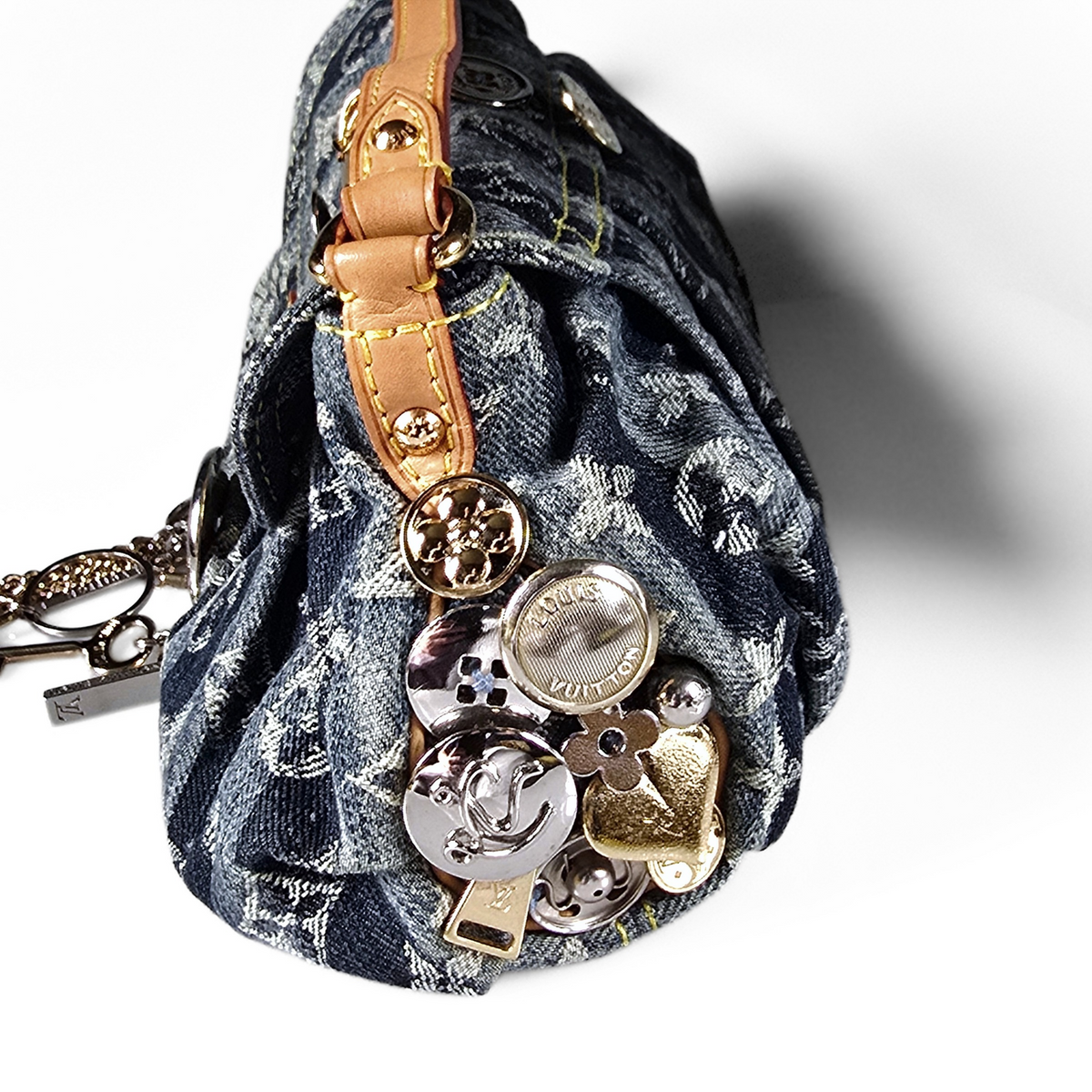 Louis Vuitton x Judy Blame Limited Edition Denim Raye Pleaty with Charms