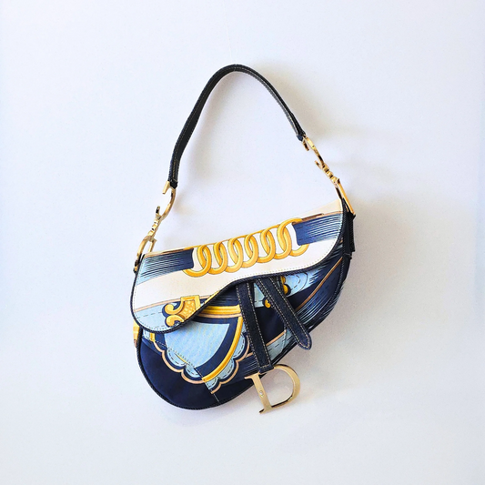 Dior Satin Printed Saddle Bag ASO SATC